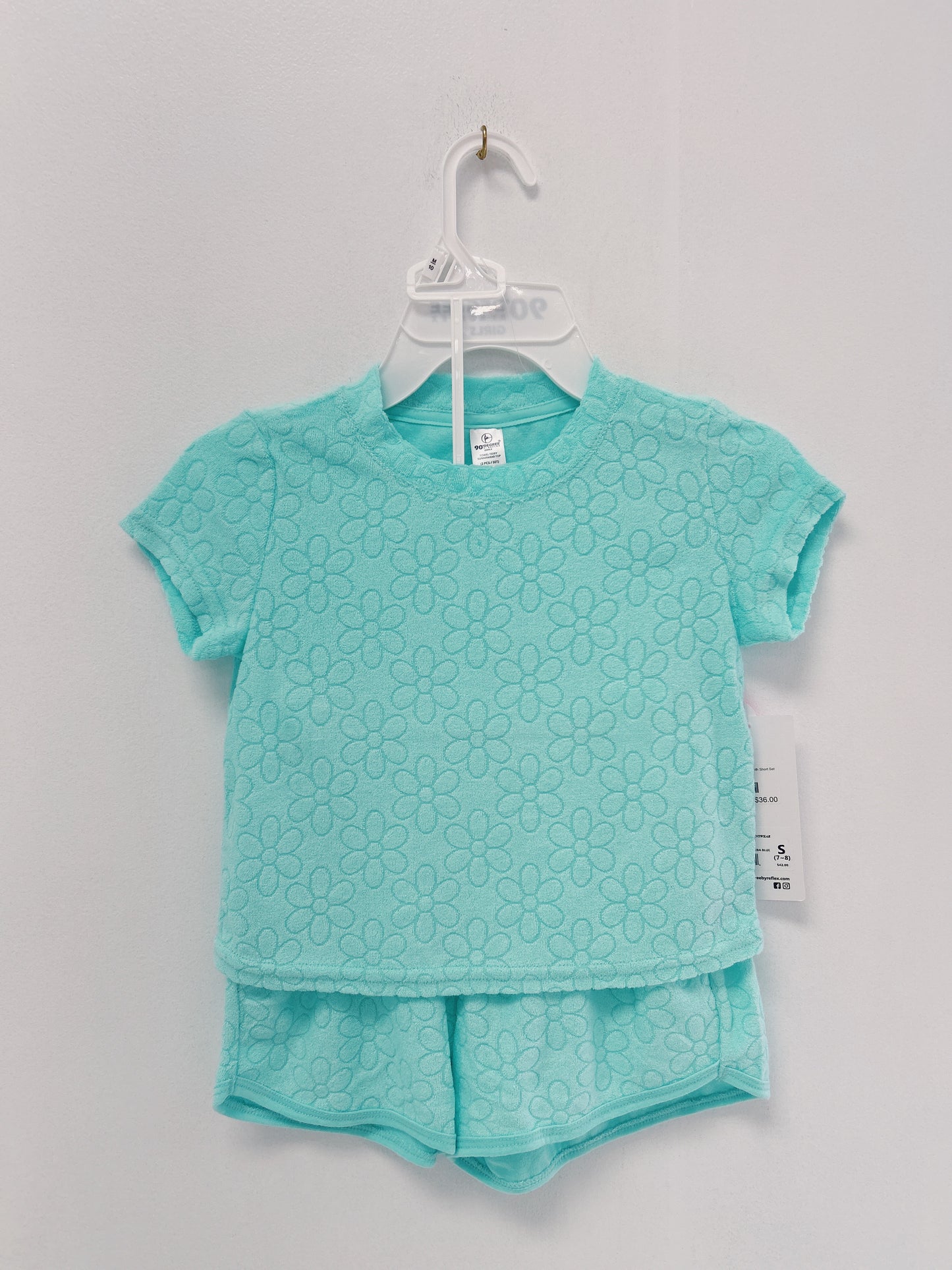 Aruba Blue Terry Cloth Short Set