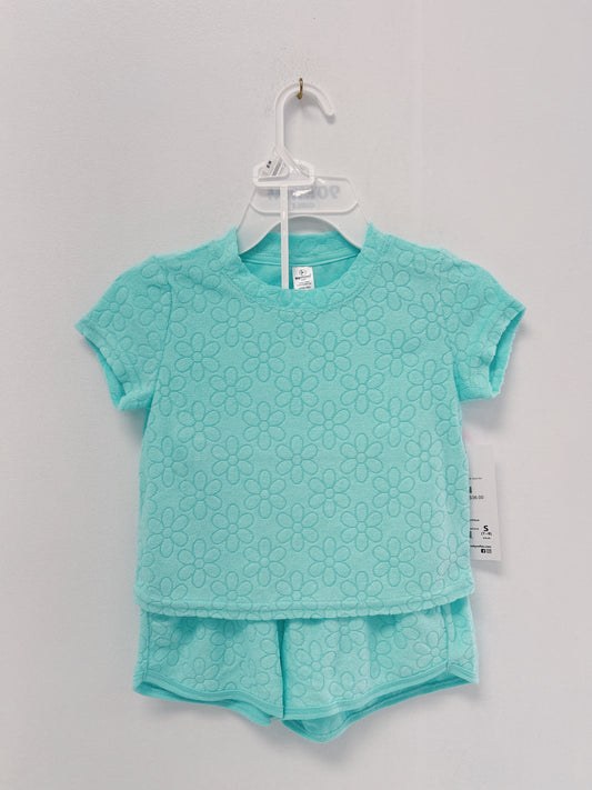 Aruba Blue Terry Cloth Short Set