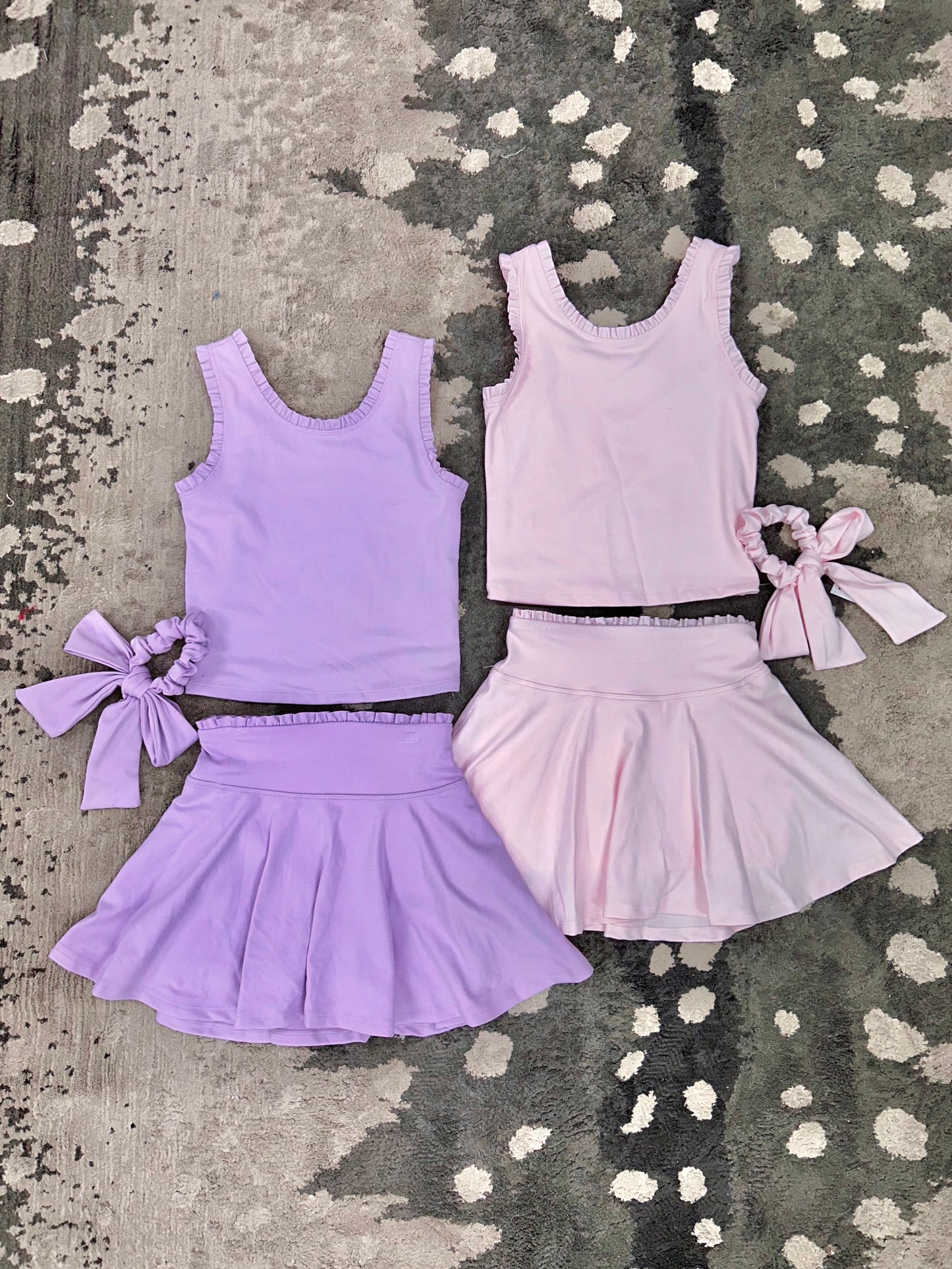 Festival Bloom Lux Lettuce Edge Skort/Scrunchie Set