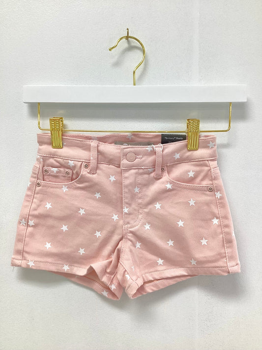 Tractr Light Pink Star Denim Shorts