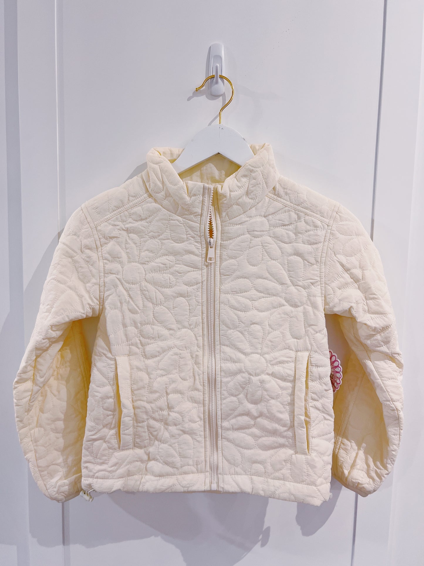 Love Daisy Cream Daisy Puff Pattern Jacket