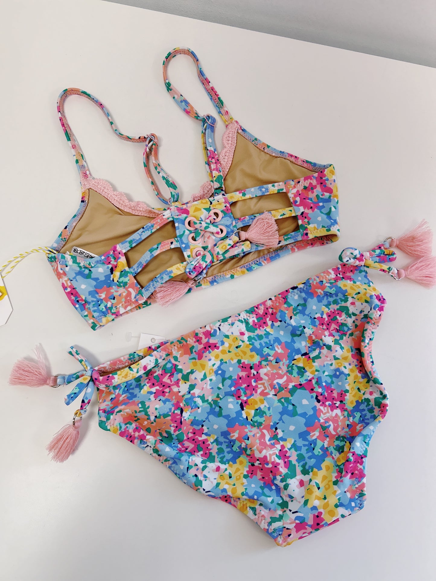 Spring Blooms Tie Back 2 Pc Swimsuit