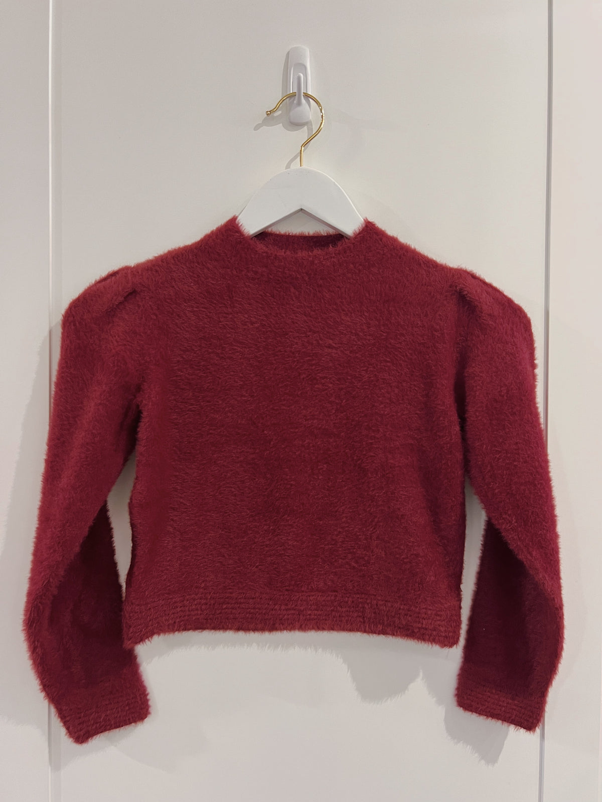Mayoral Maroon Fur Sweater