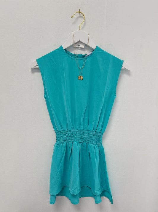 Pleat Aquamarine Josie Dress