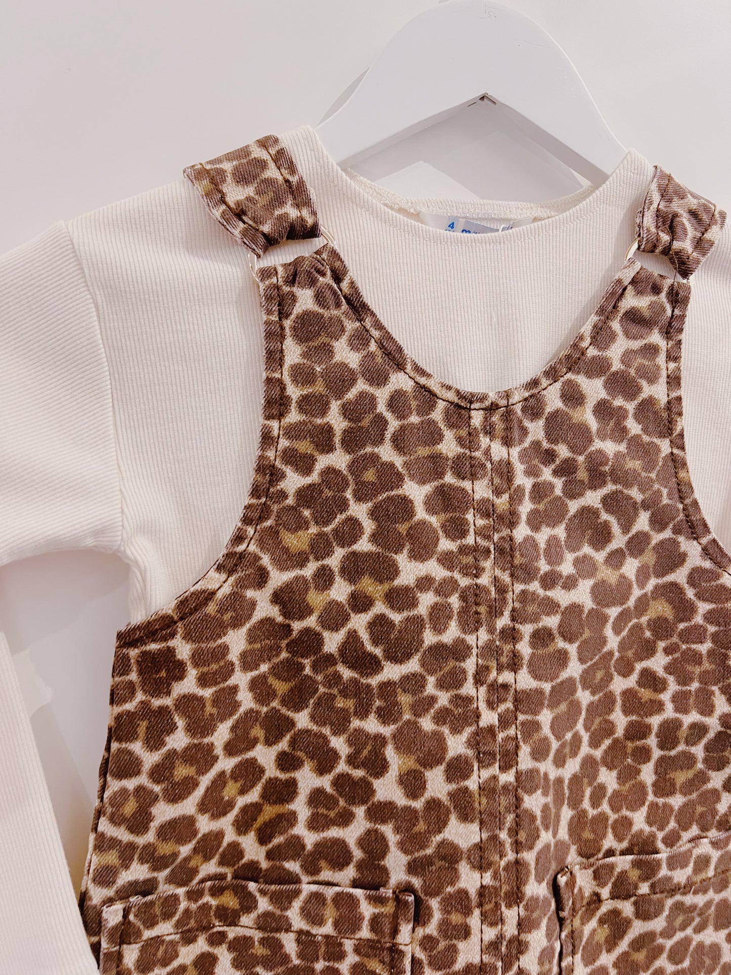Mayoral Chestnut Twill Pinafore Dress