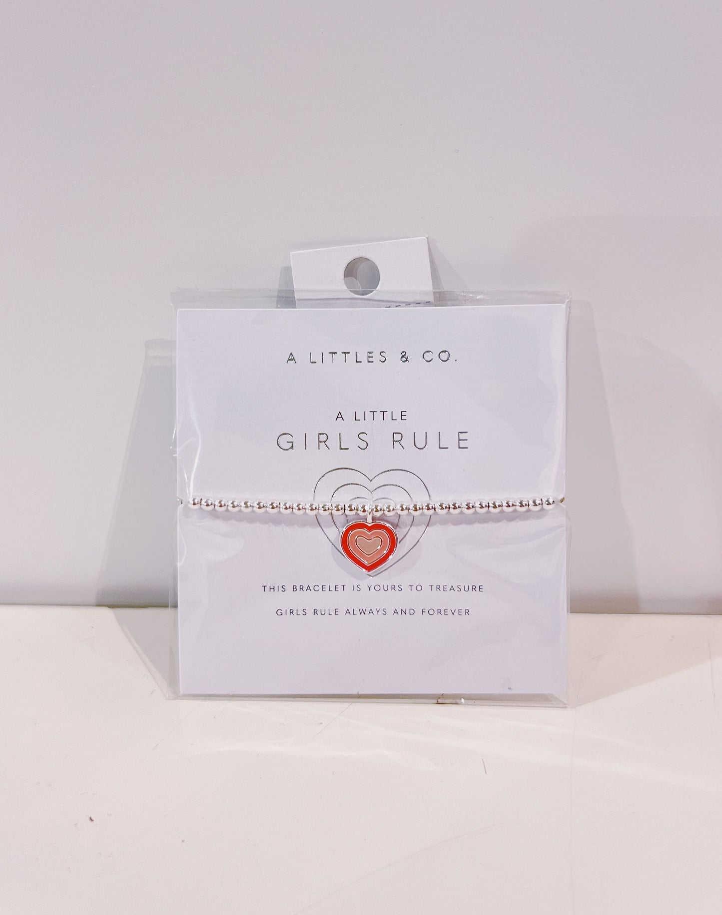 A Little Silver Girls Rule Bracelet
