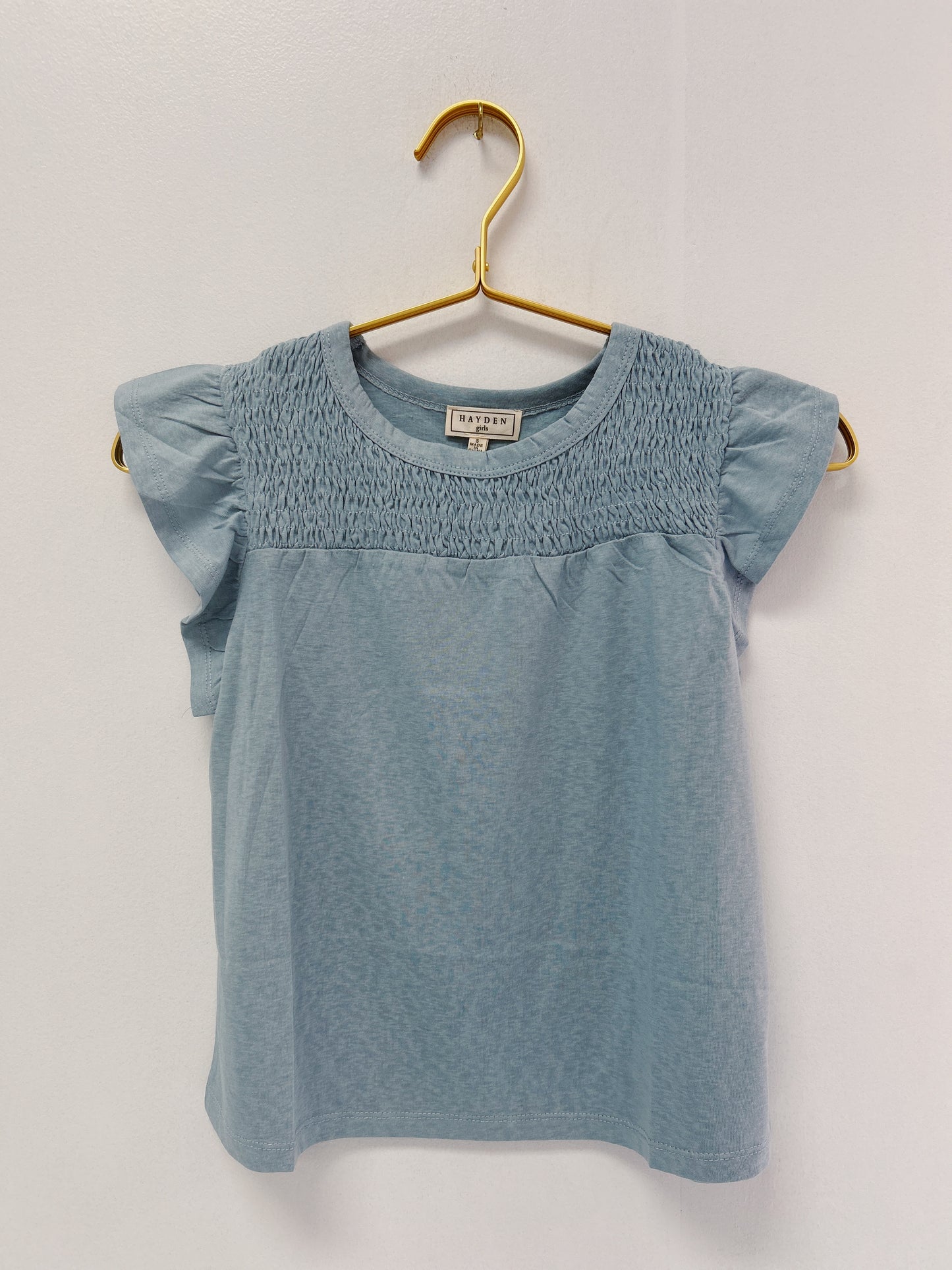 Hayden Denim Blue Smocked Top