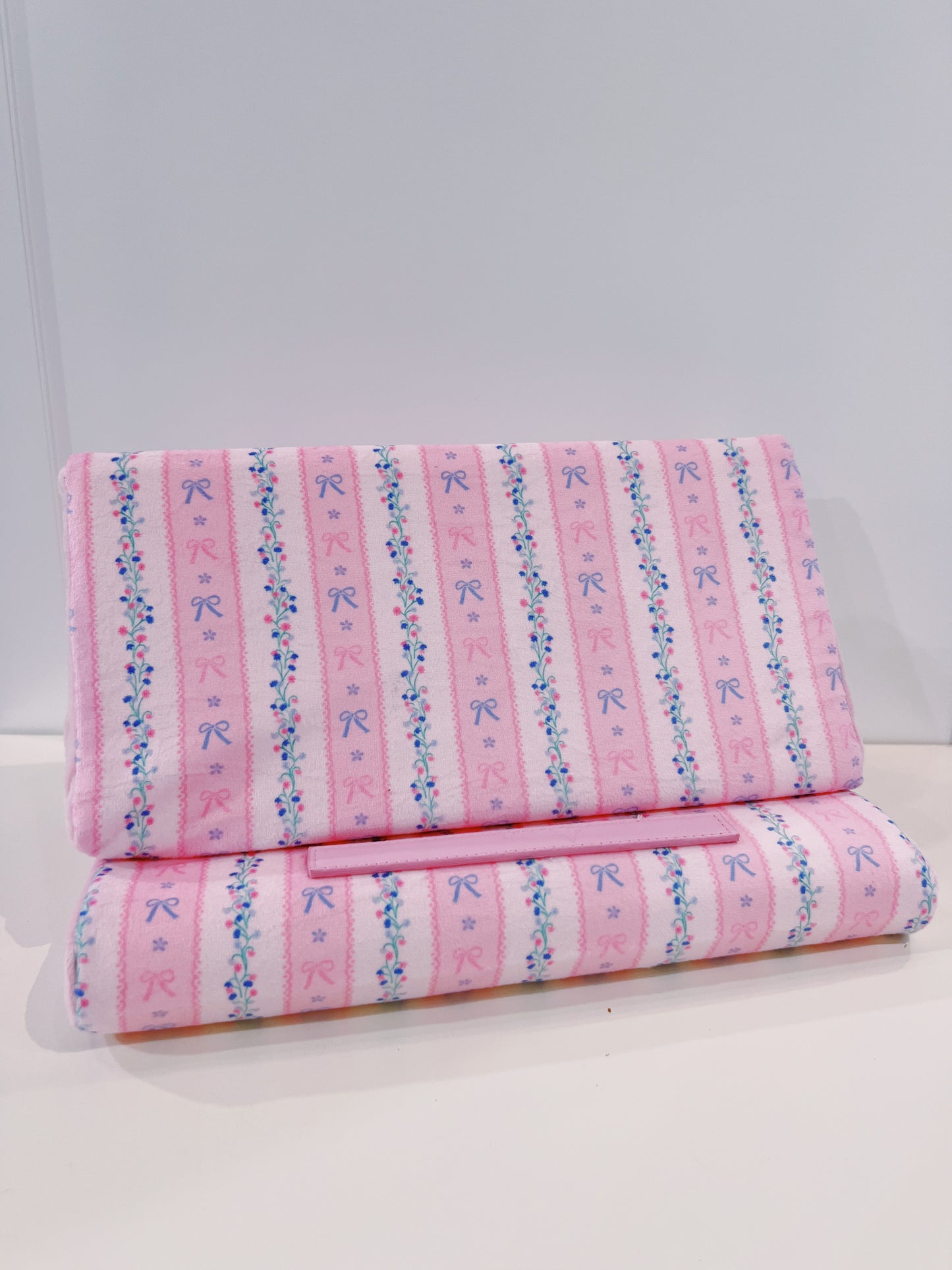 Floral Stripes Tablet Pillow
