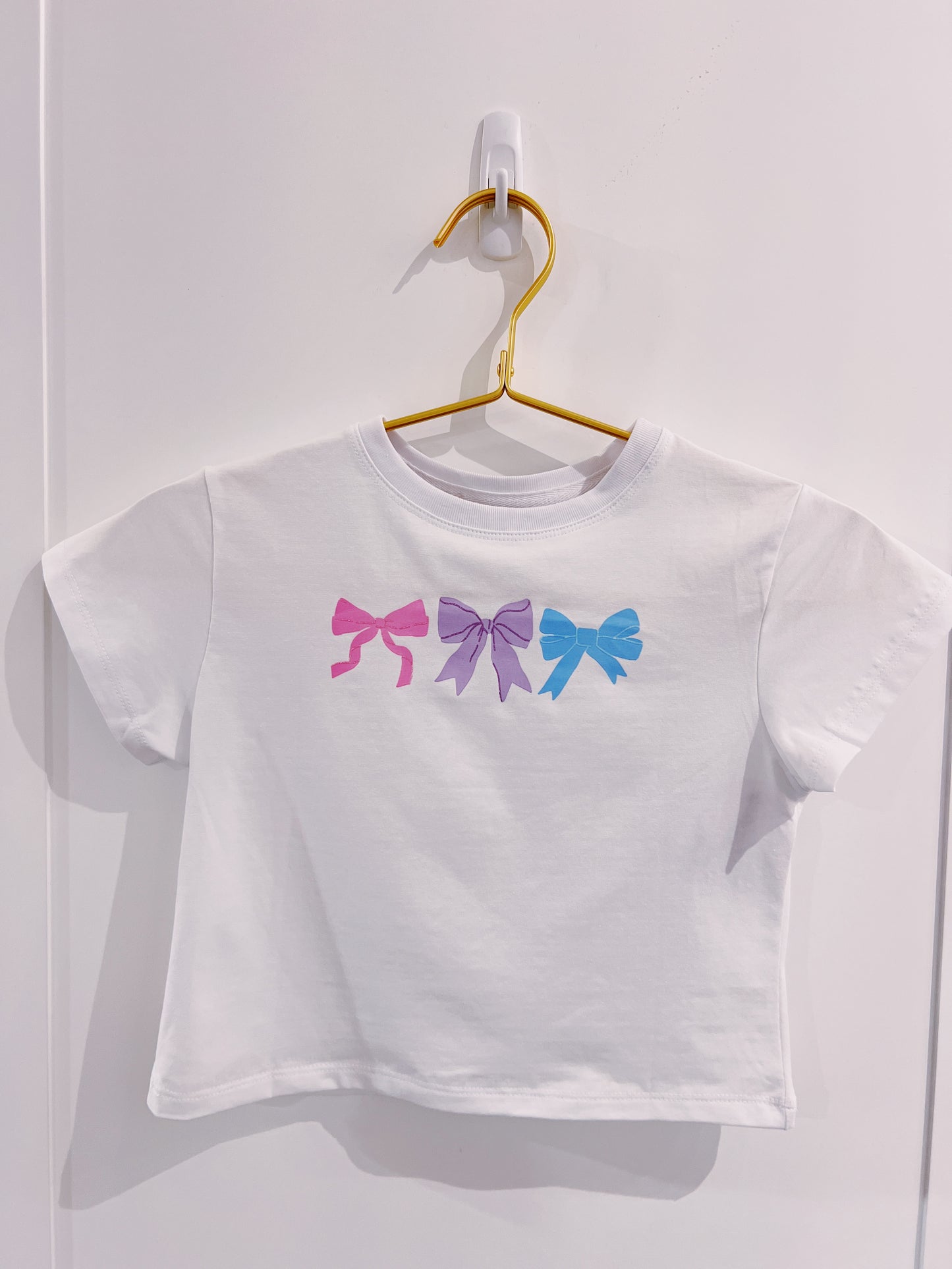 Pastel Bows White Boxy Tee