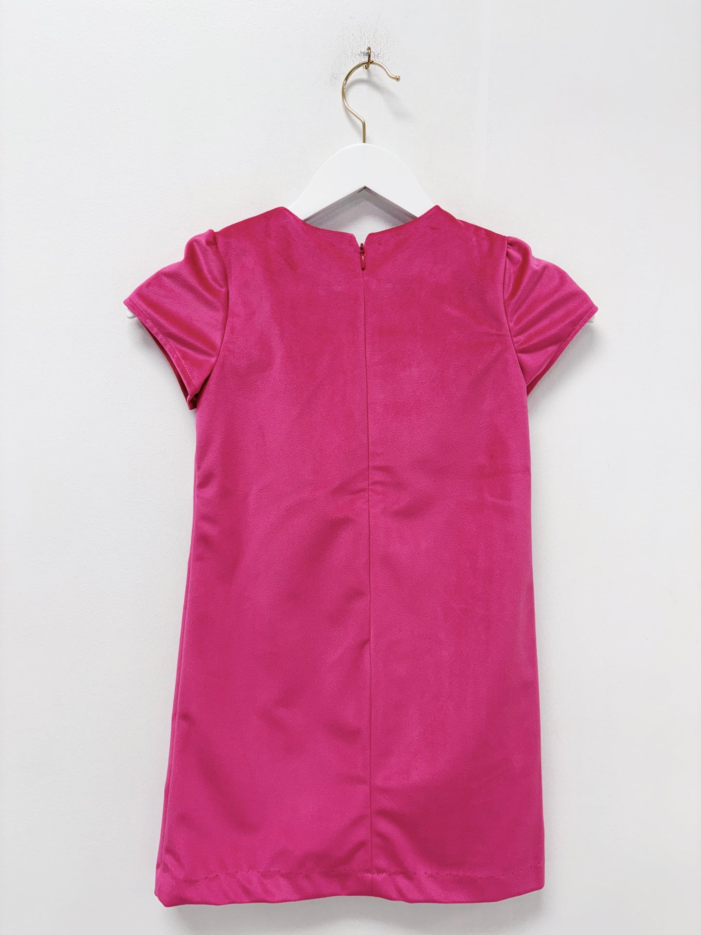 Maggie Breen Hot Pink Velvet Aline Dress