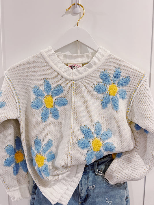Love Daisy Fuzzy Daisy Sweater