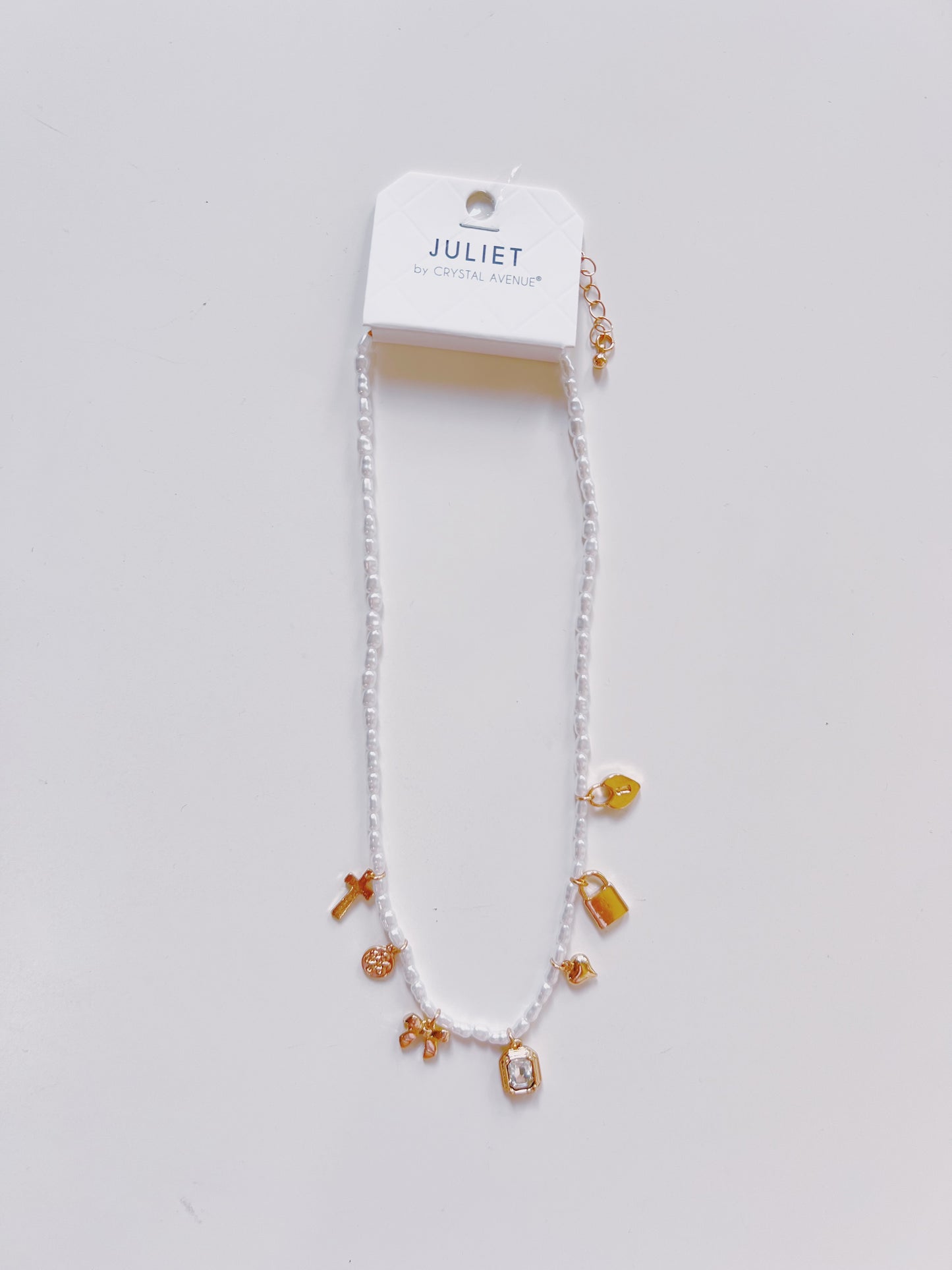 Gold Multi Cross Charm Necklace