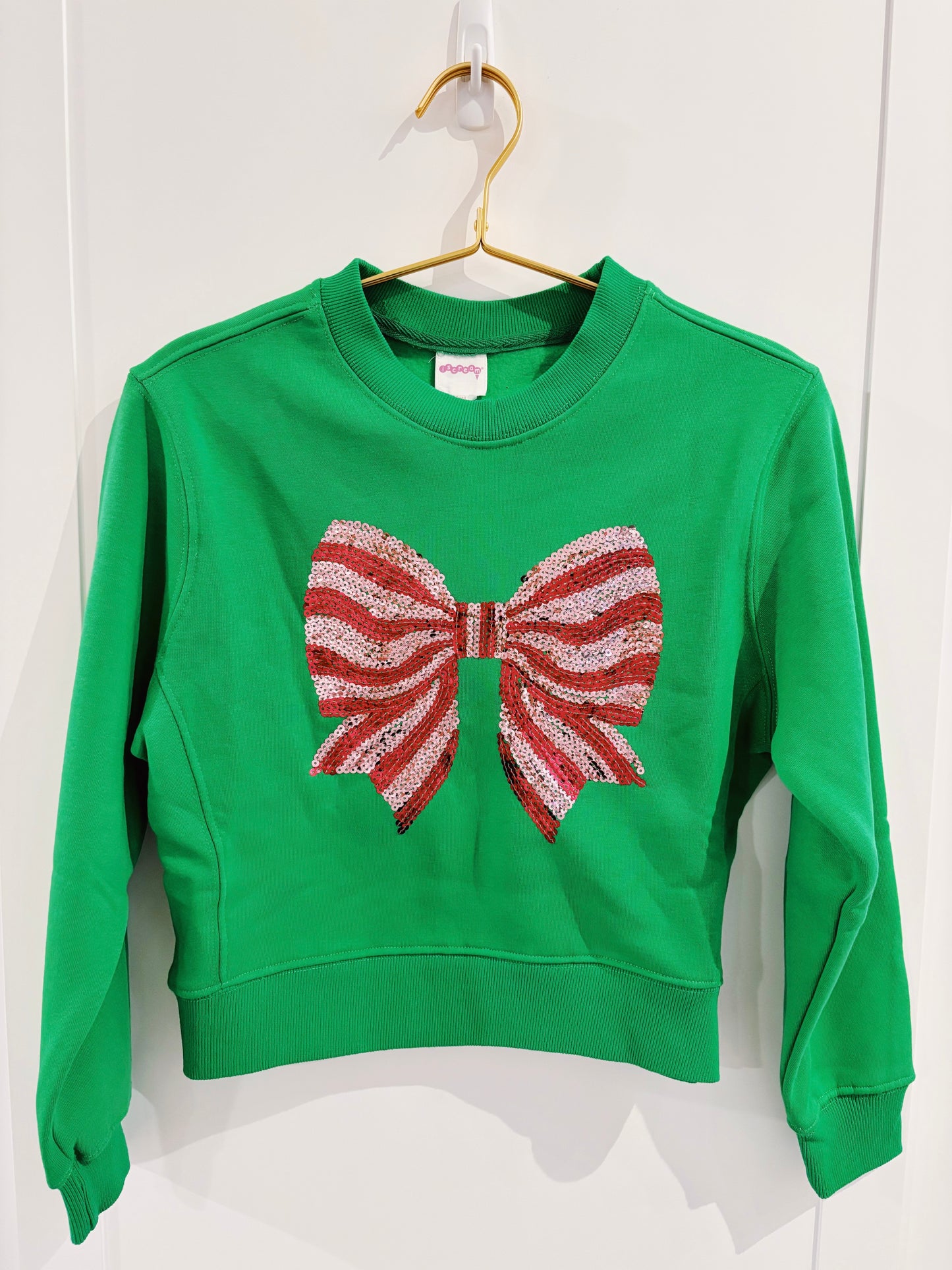 Iscream Bow Sequins Sweatshirt