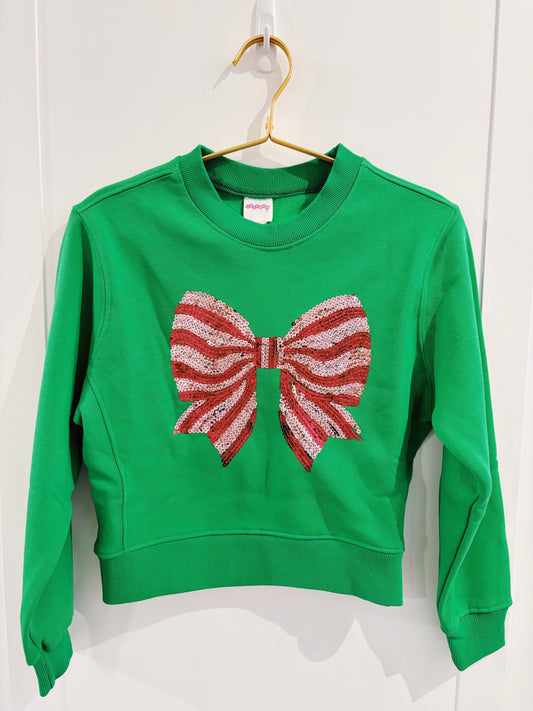 Iscream Bow Sequins Sweatshirt