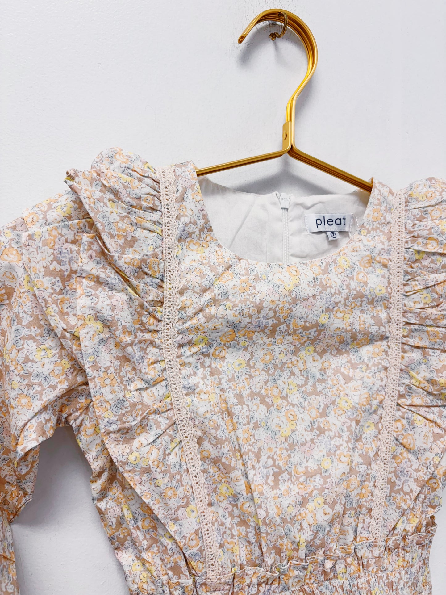 Pleat Icy Floral Tate Dress