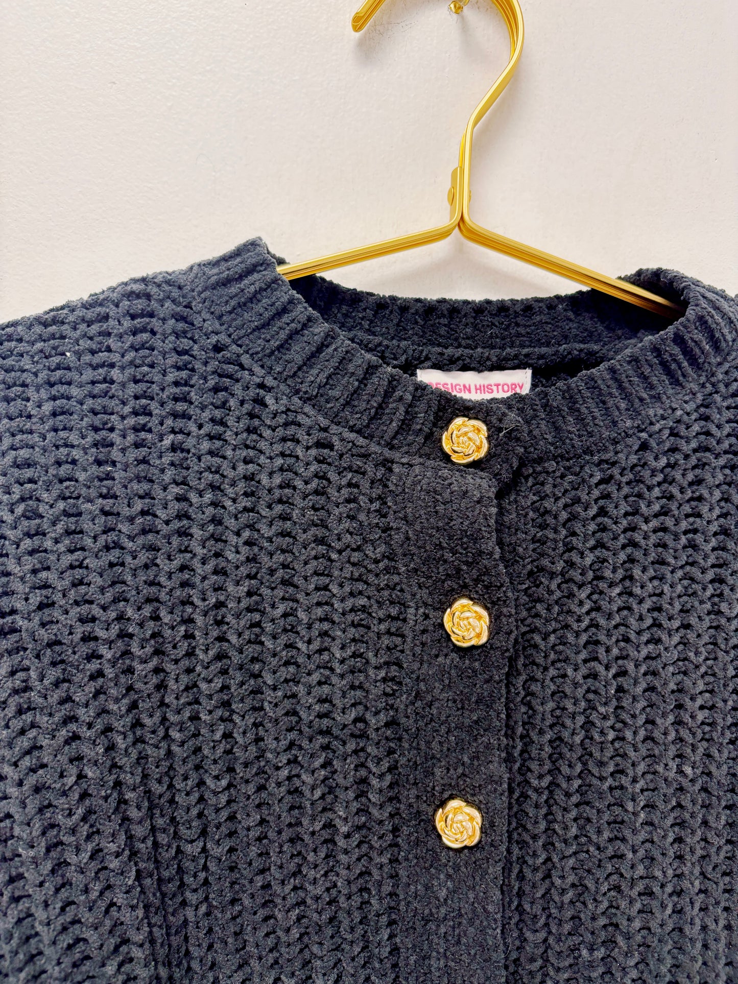Design History Black L/S Cardigan