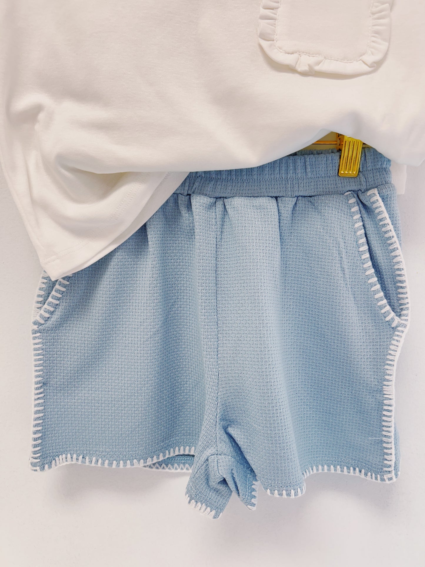 Hayden Blue Knit Shorts
