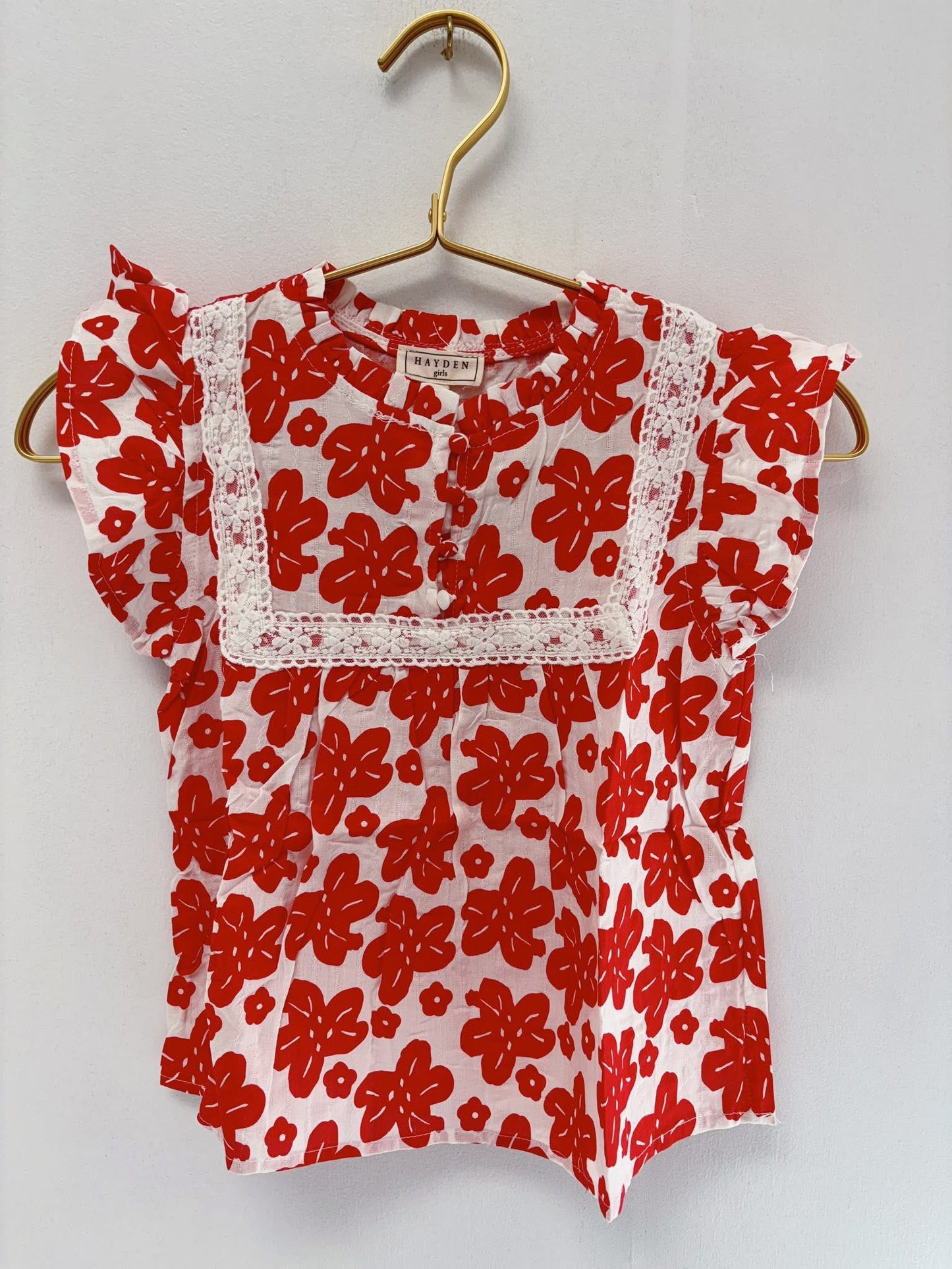 Hayden Red Floral Print Top