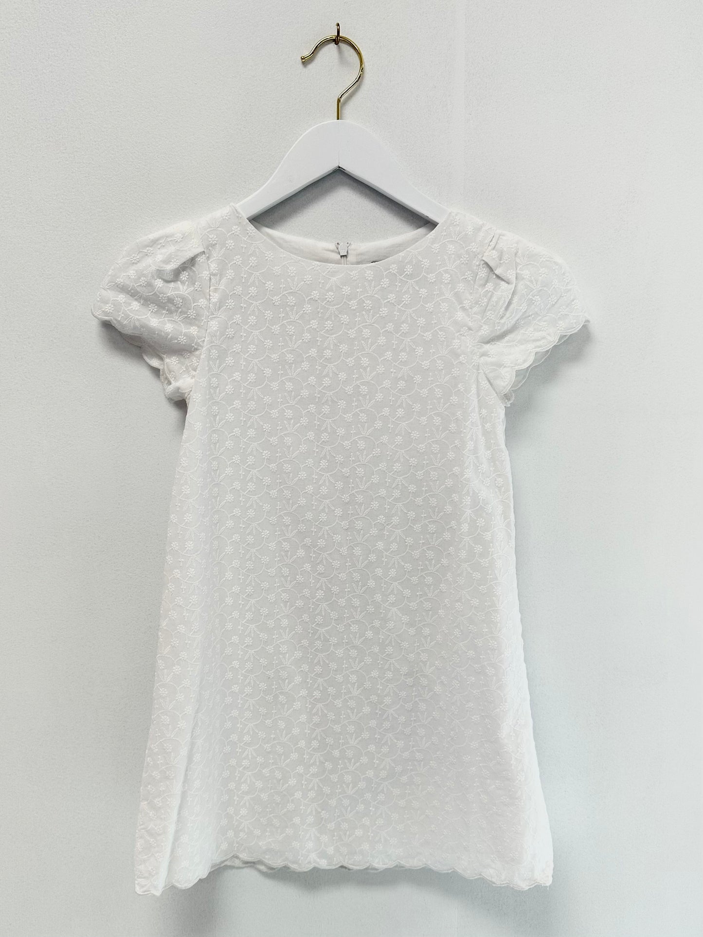 Gabby White Embroidered Shift Dress