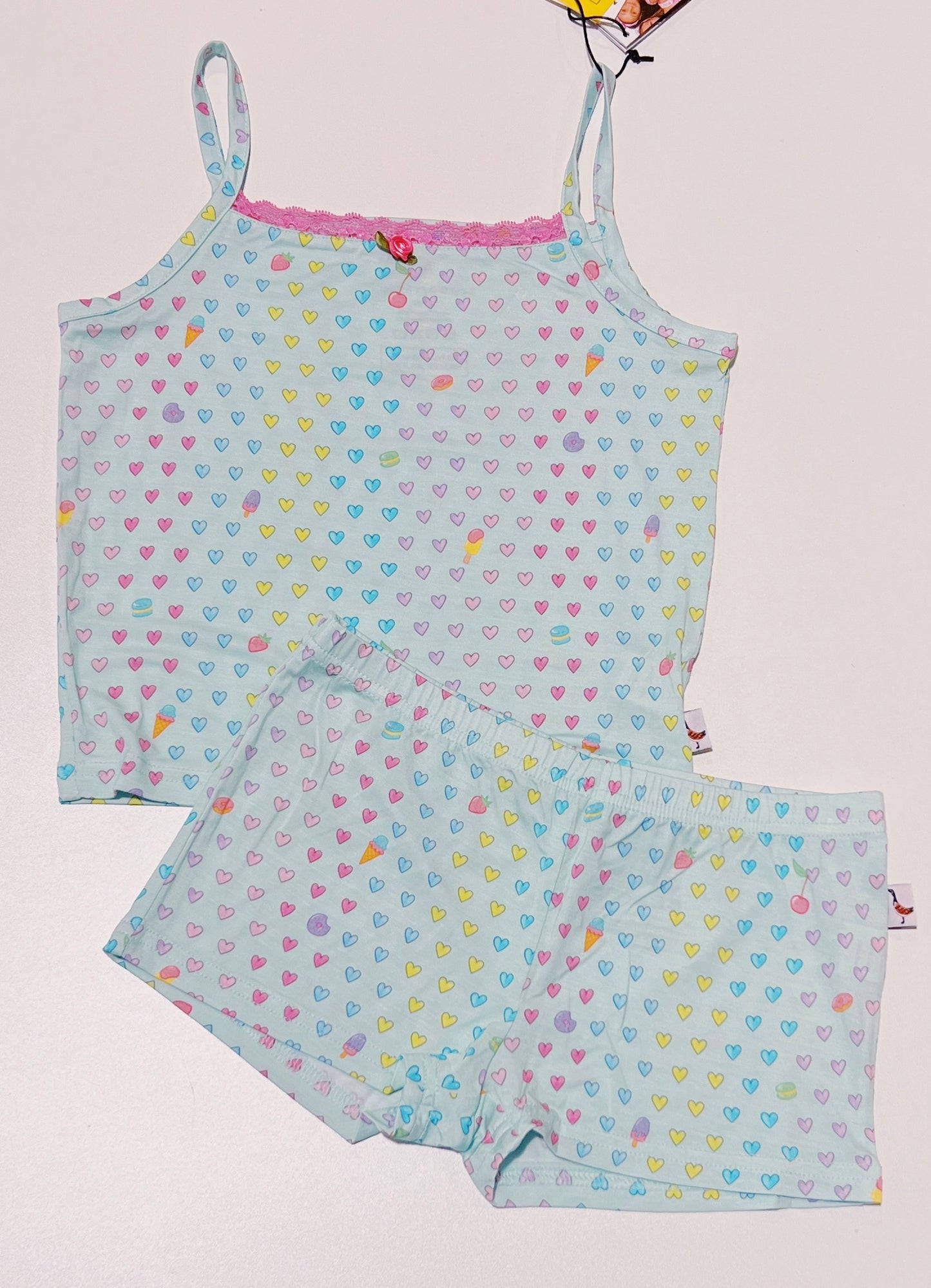 Aqua Heart Cami Jersey PJ Set