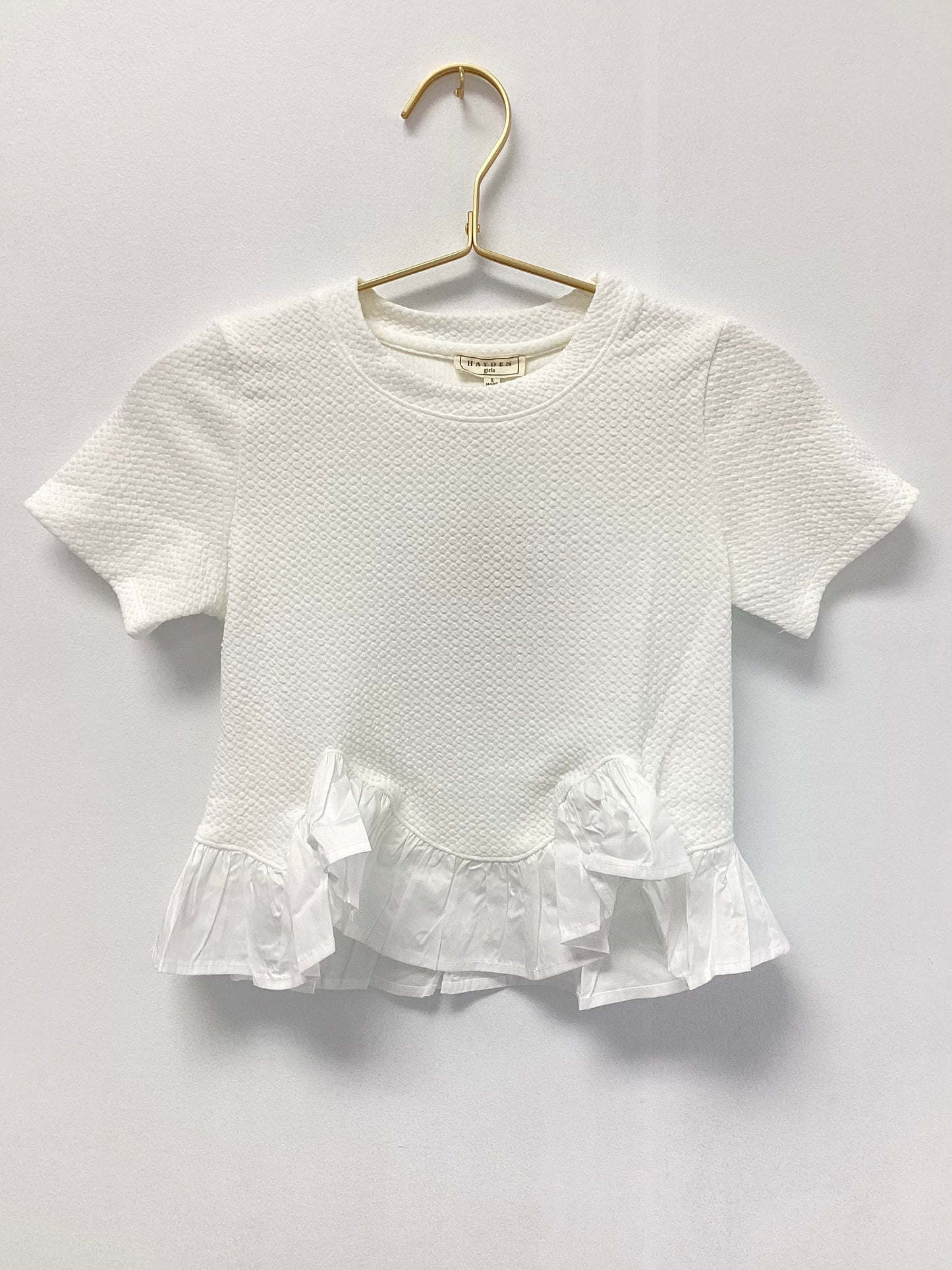 Hayden White Textured Top