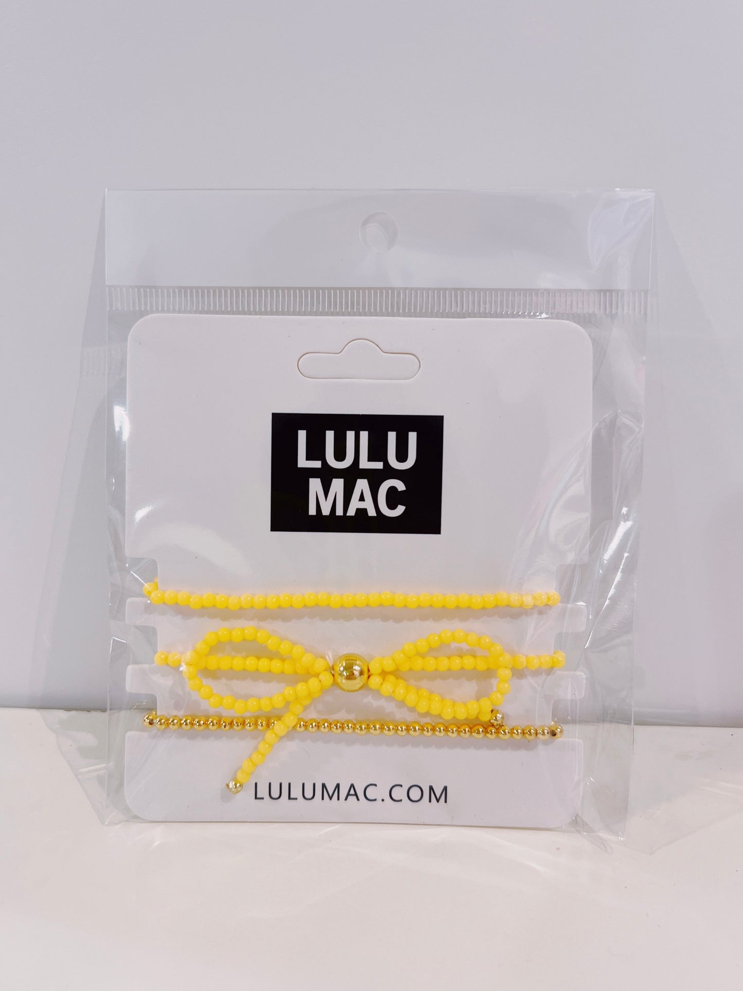 Bow Bracelet Stack- Yellow