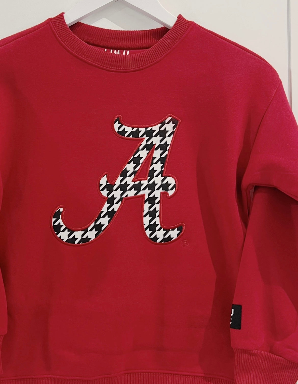 LuLu Mac Youth Crimson Houndstooth A Sweatshirt