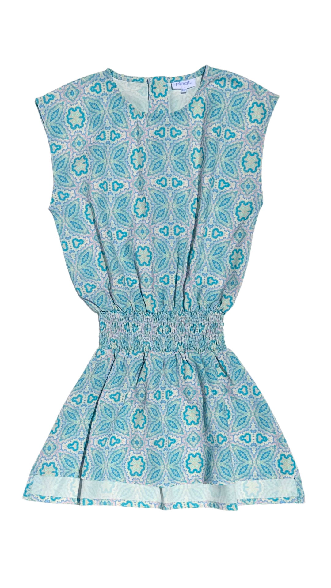 Pleat Island Teal Josie Dress