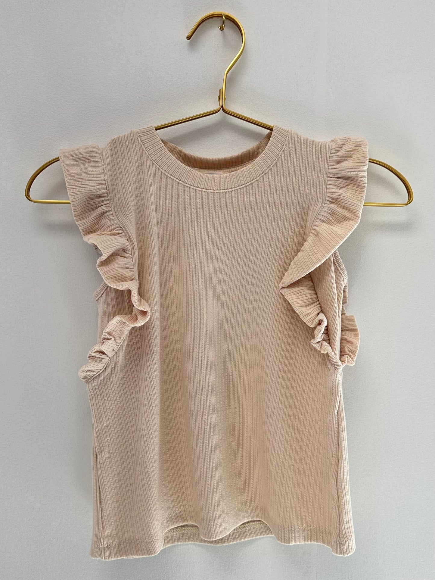 Hayden Beige Ruffle Tank
