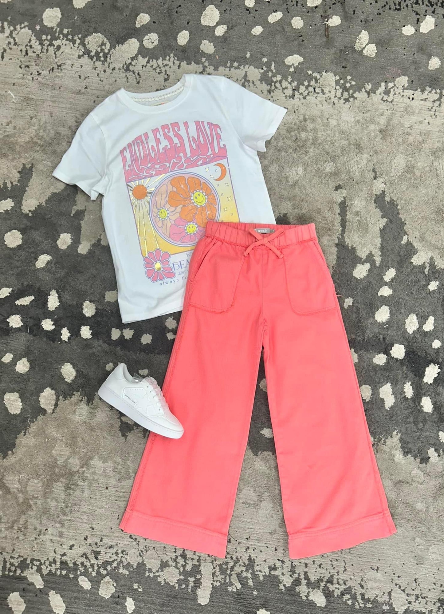 Paper Flower White Endless Love Foil Graphic Tee