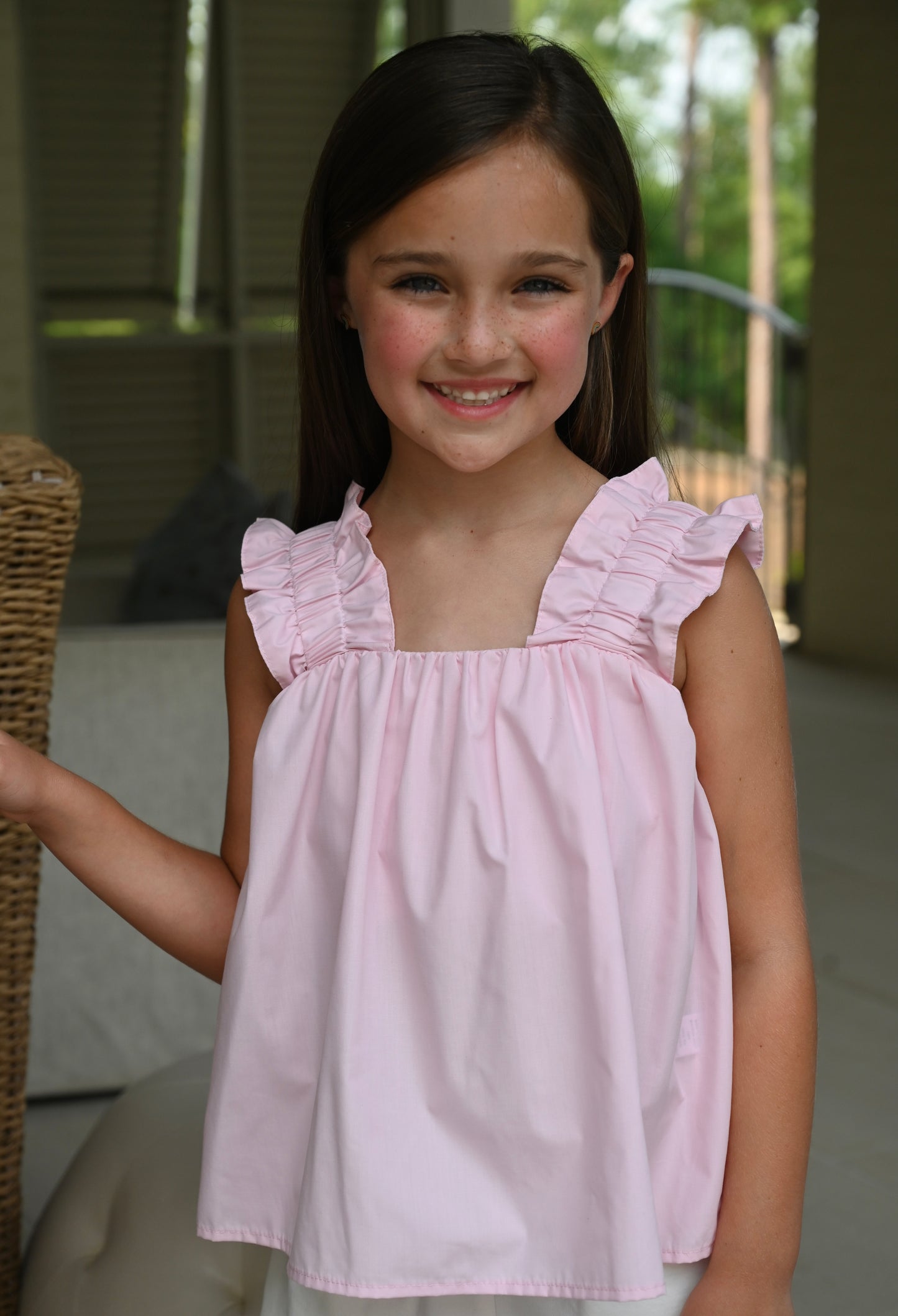 Pleat Light Pink Holly Top