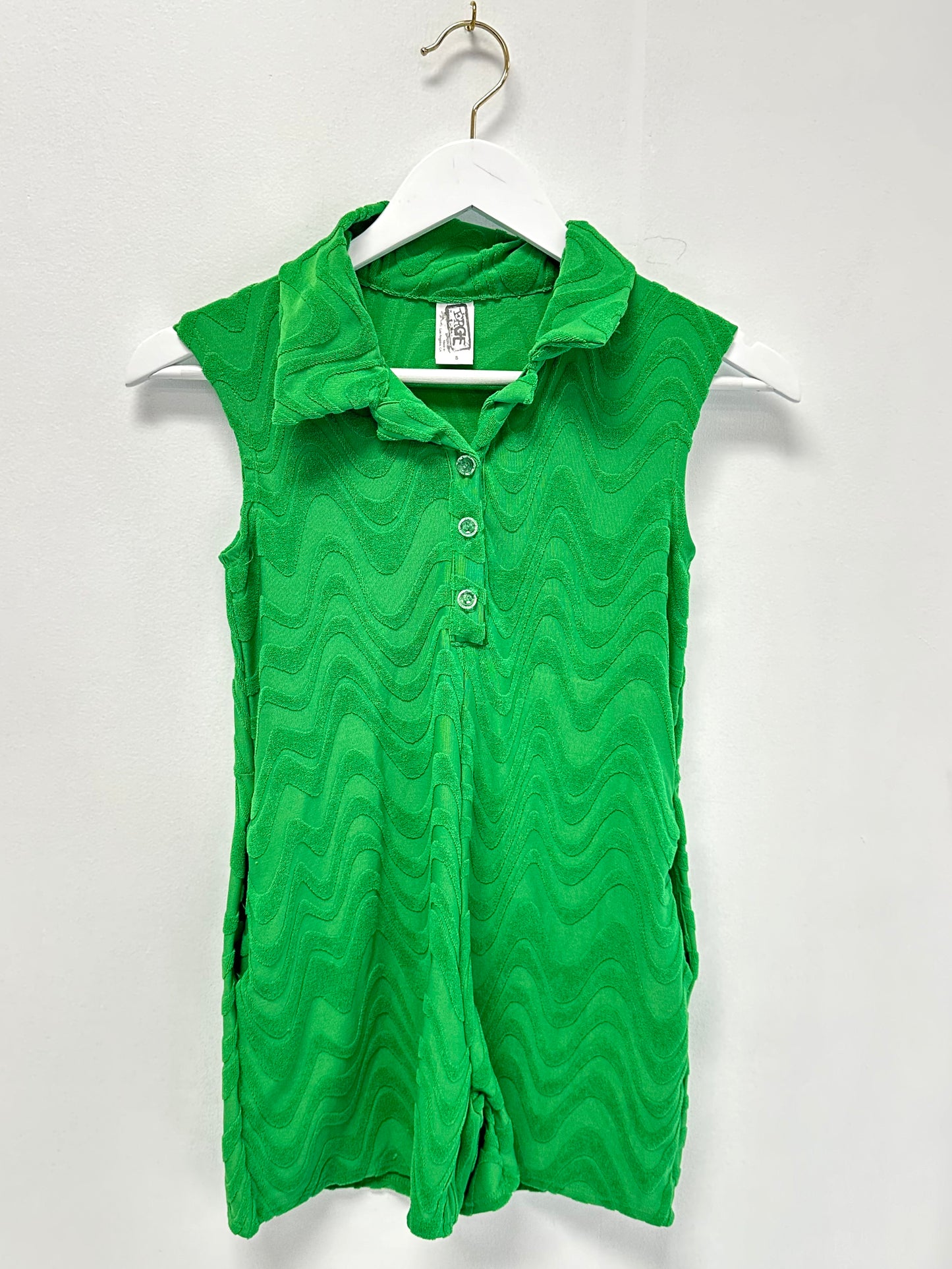 Erge Kelly Green Geovelour Jumpsuit