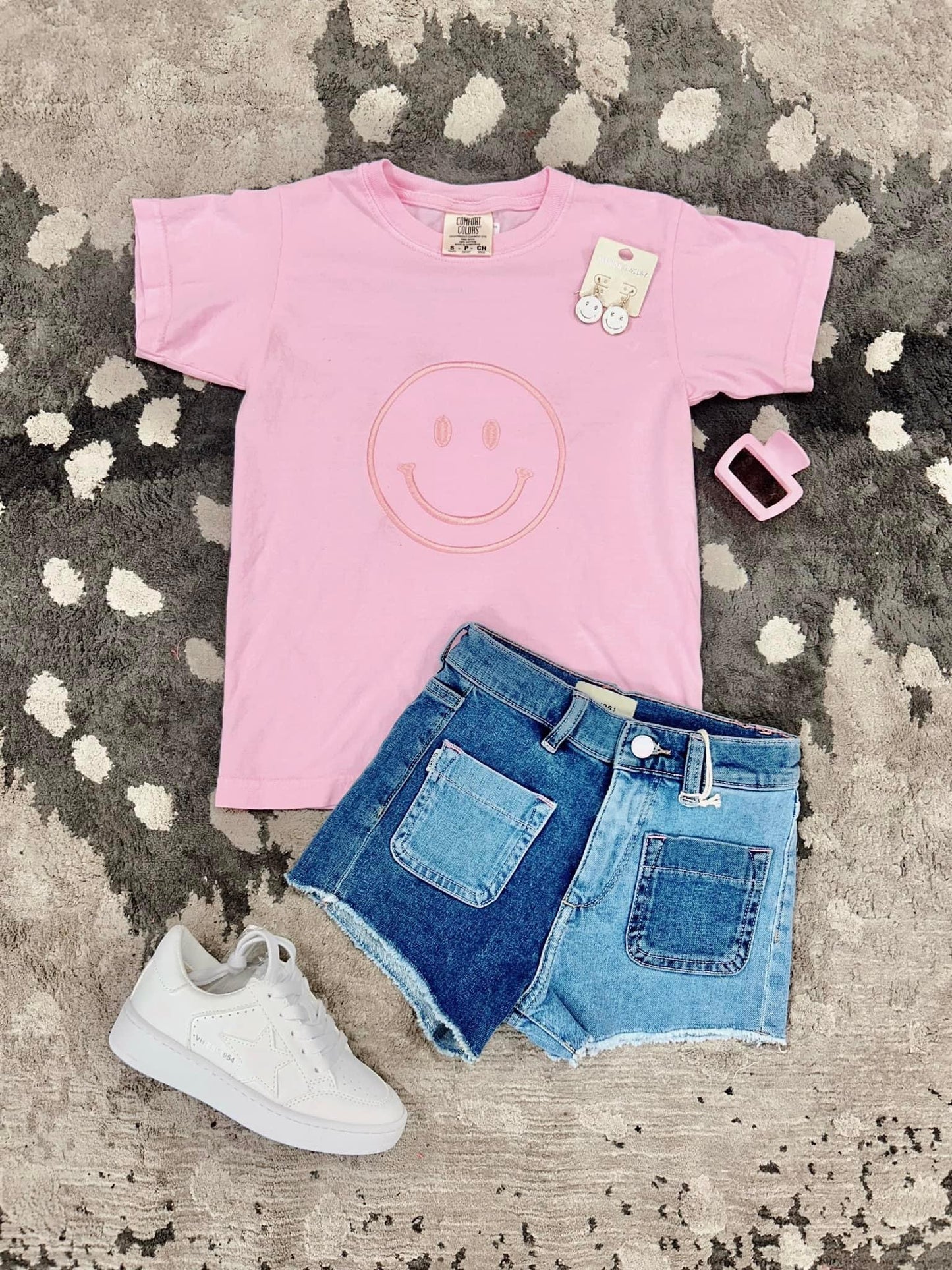 Pink Happy Thread Tee