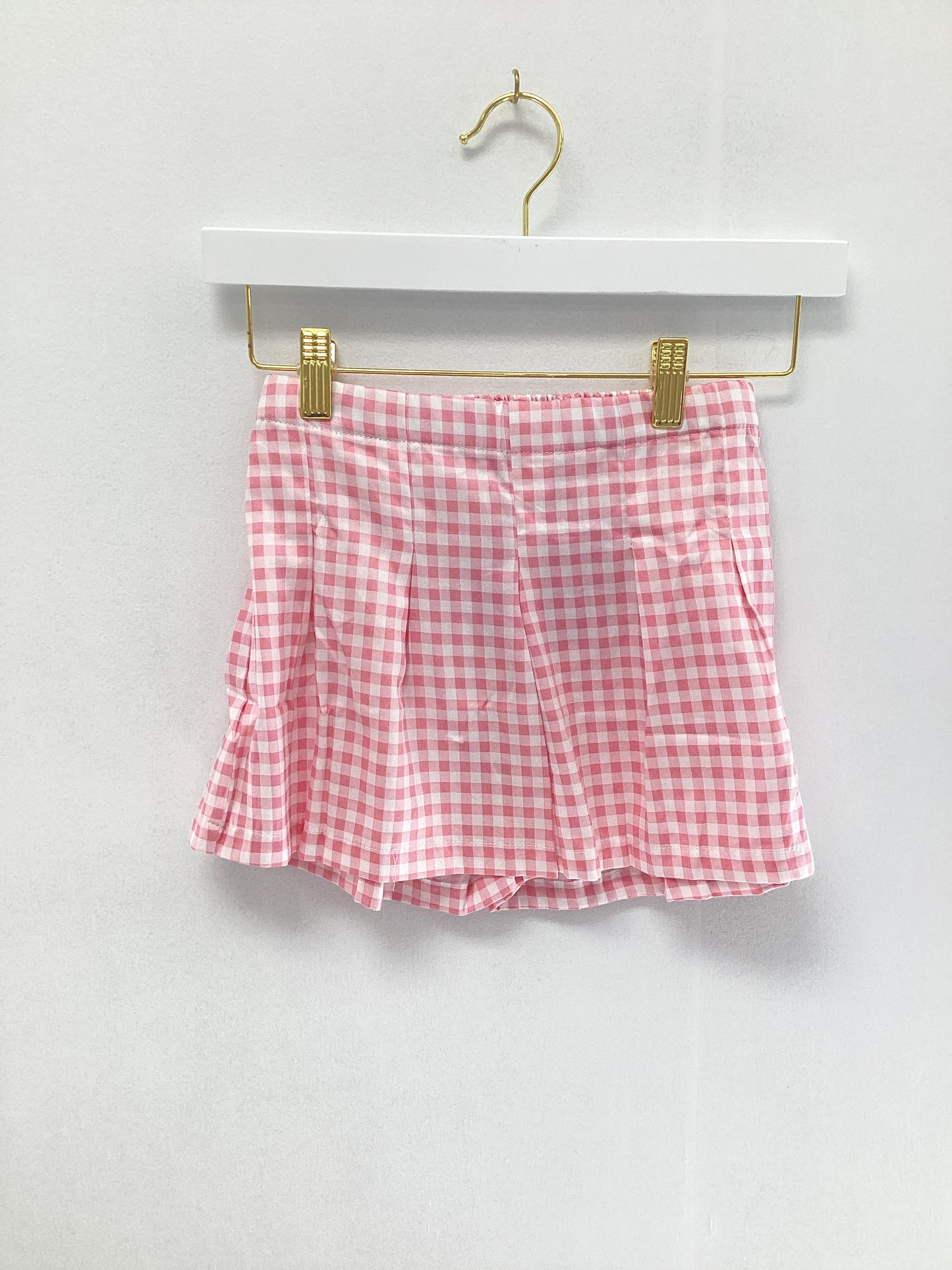 Joyous & Free Pink Gingham Picnic Skort