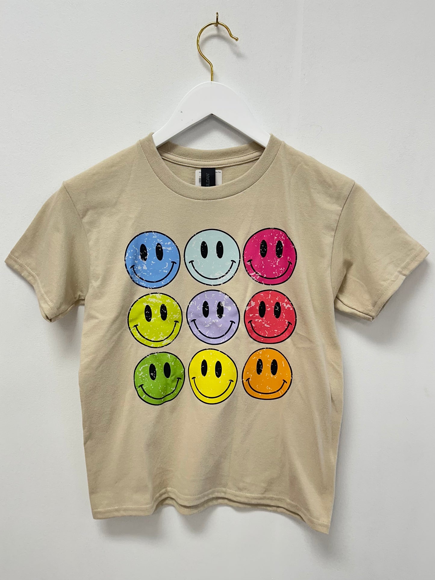 Multi Color Smiley Graphic Tee