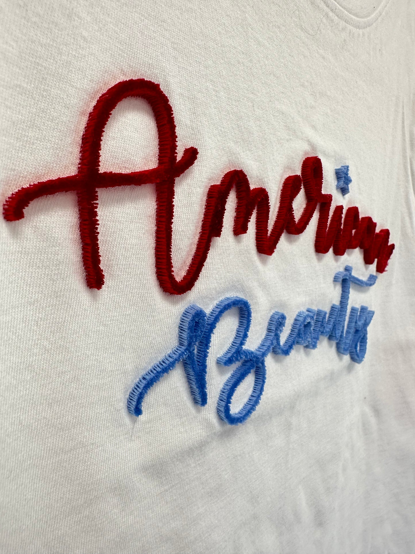 Paper Flower White American Beauty Tank