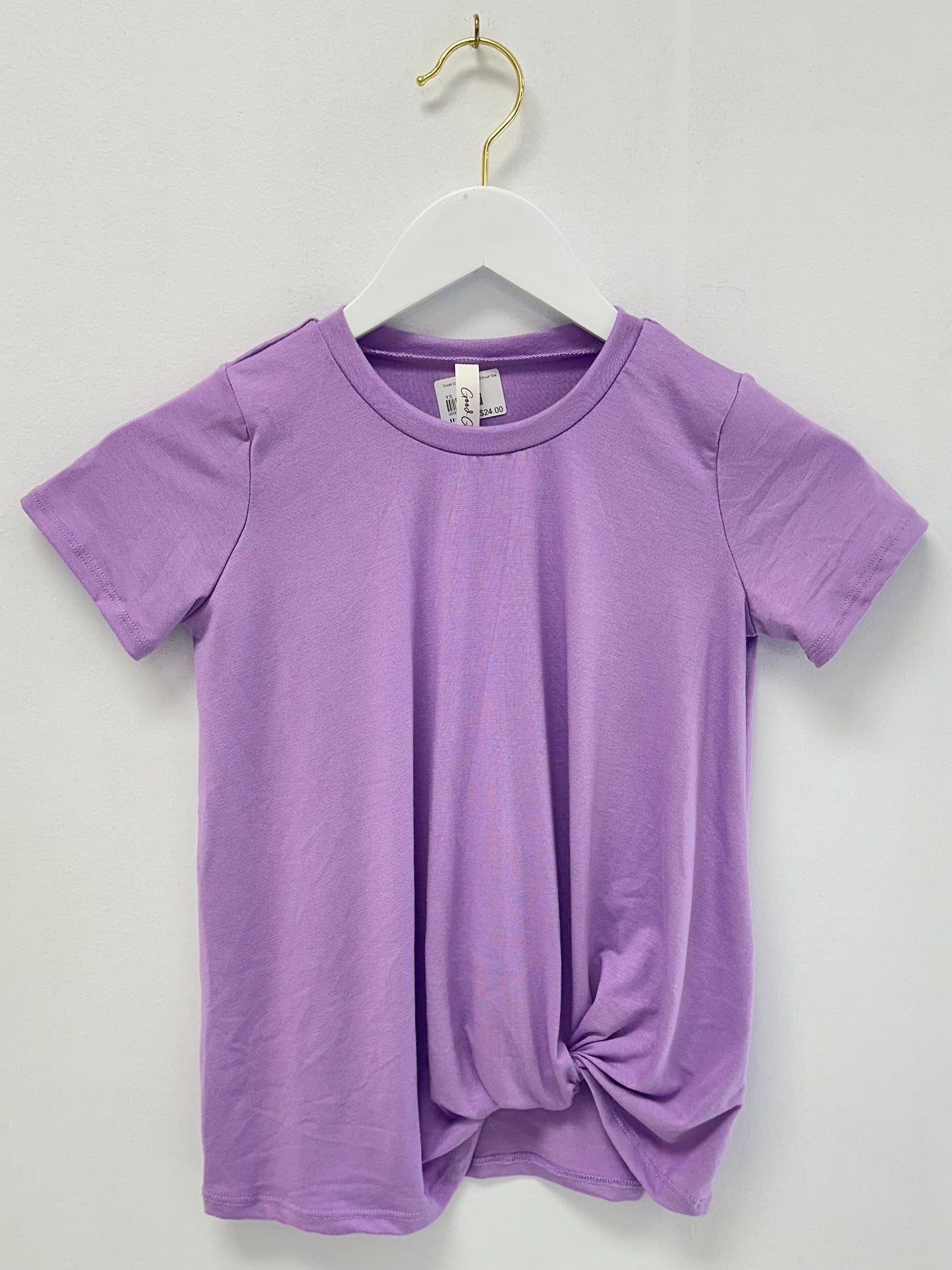 Good Girl Lilac Twisted Knot Tee