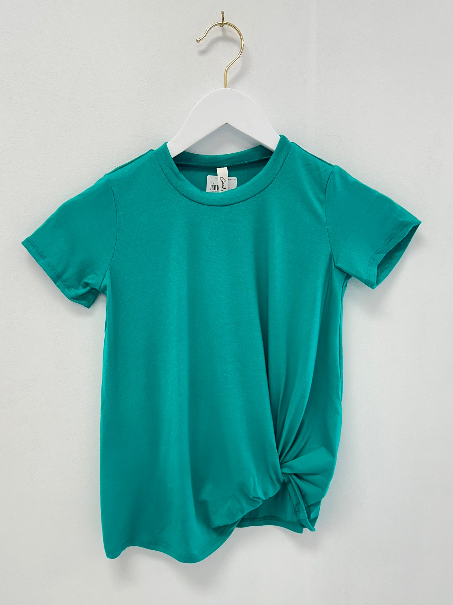 Good Girl Pine Green Twisted Knot Tee