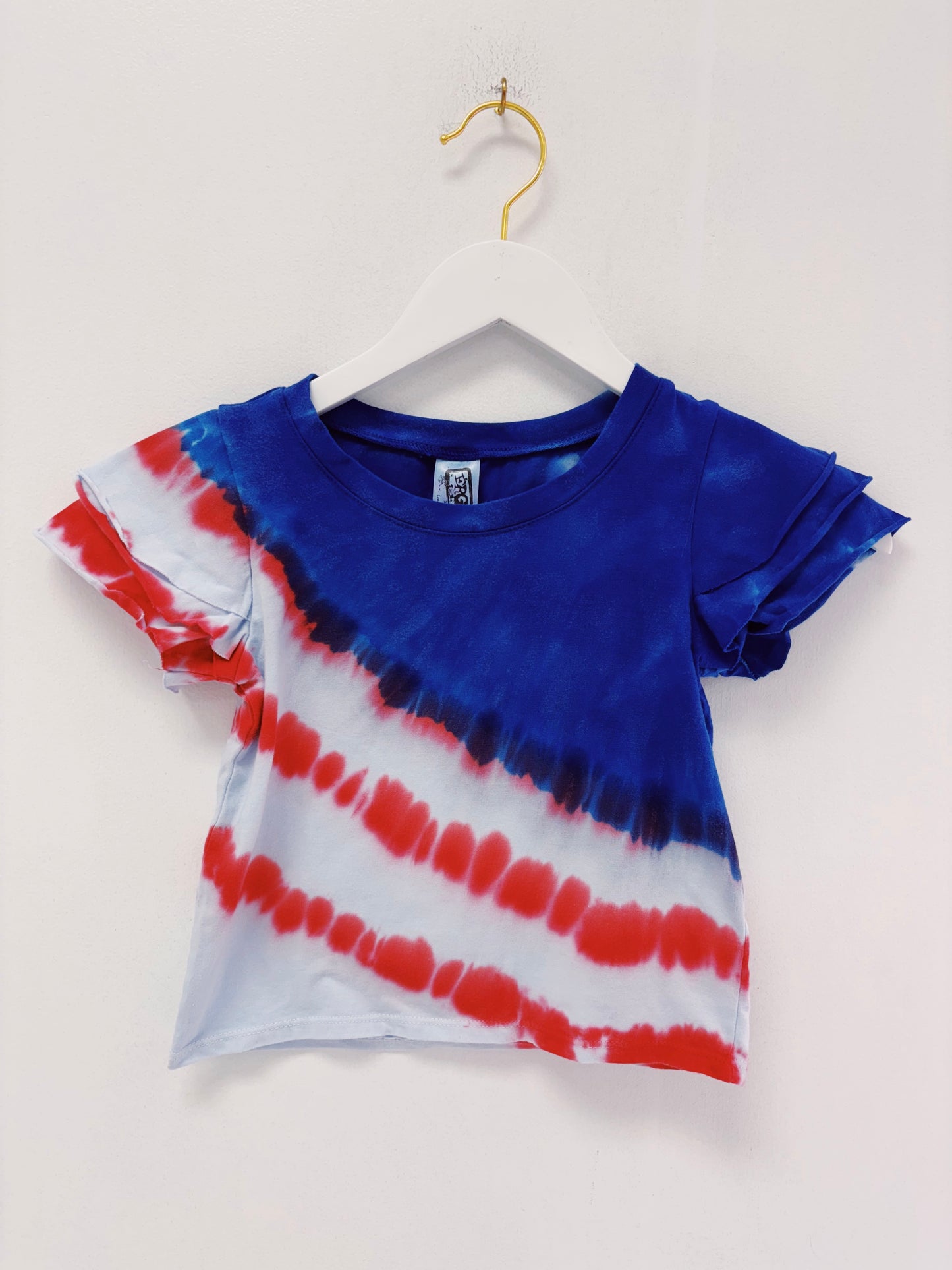 Erge Glory Tie Dyed Ruffle Top