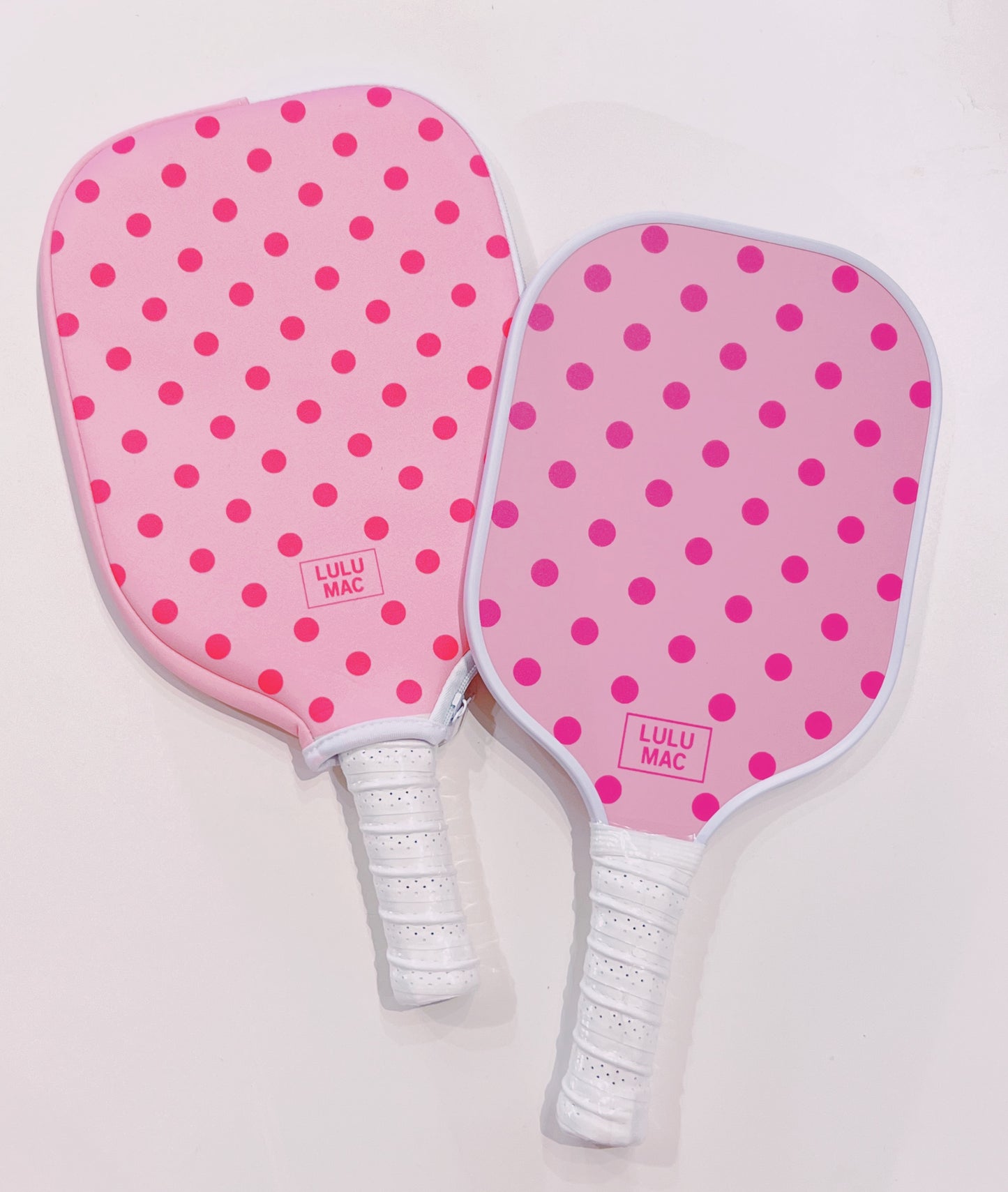 LuLu Mac Pink/Hot Pink Dot Pickleball Paddle