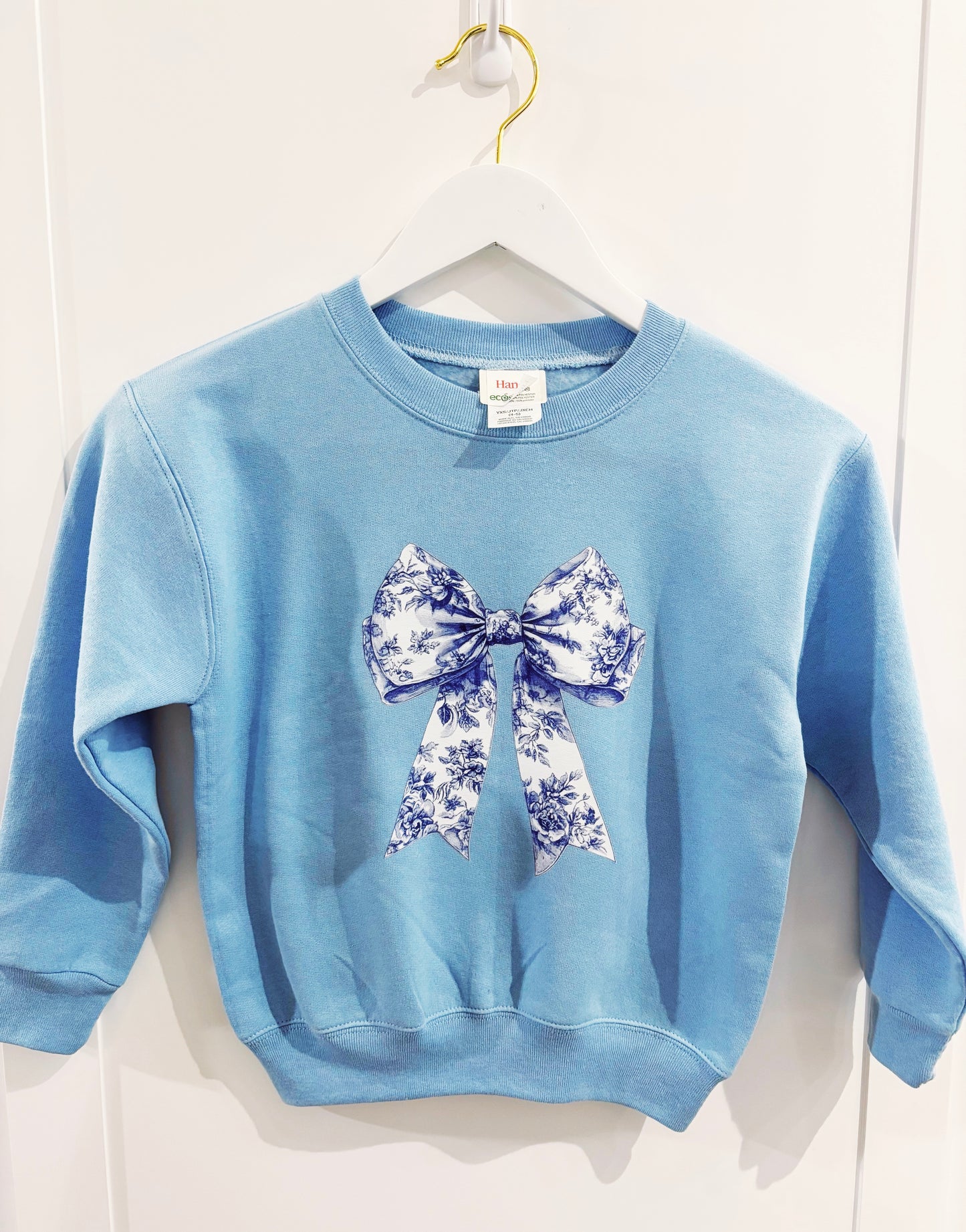 Blue Bow Sweatshirt