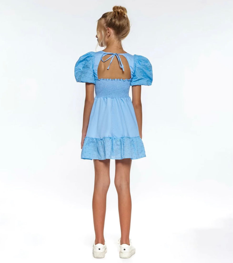 Peixoto Sky Blue Prairie Logan Mini Dress