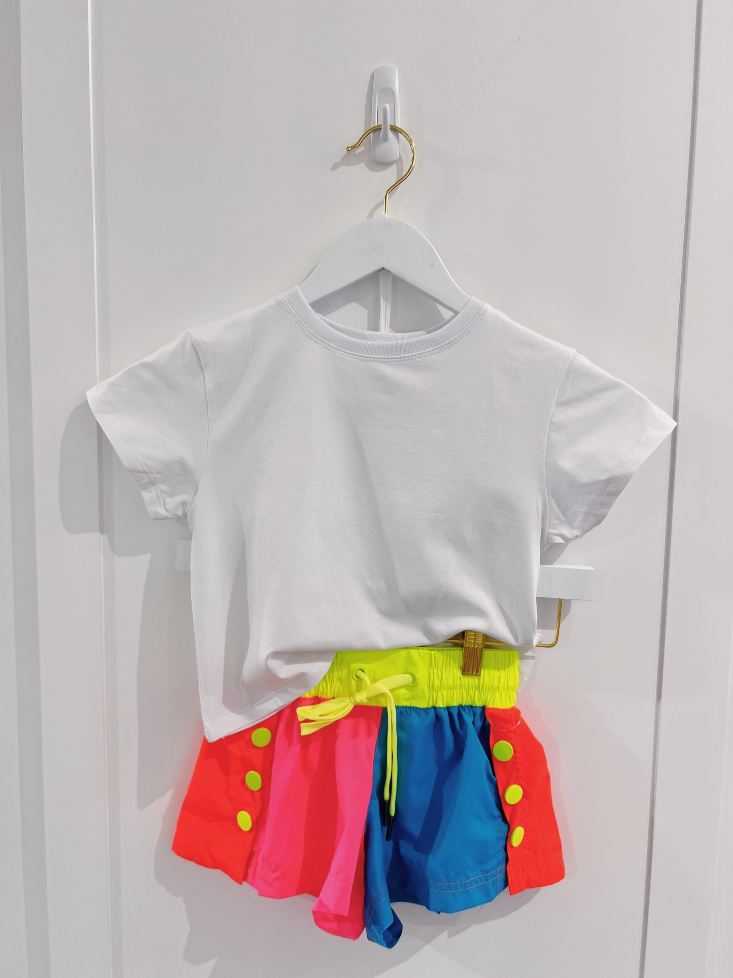 Pink Neon Colorblock Short