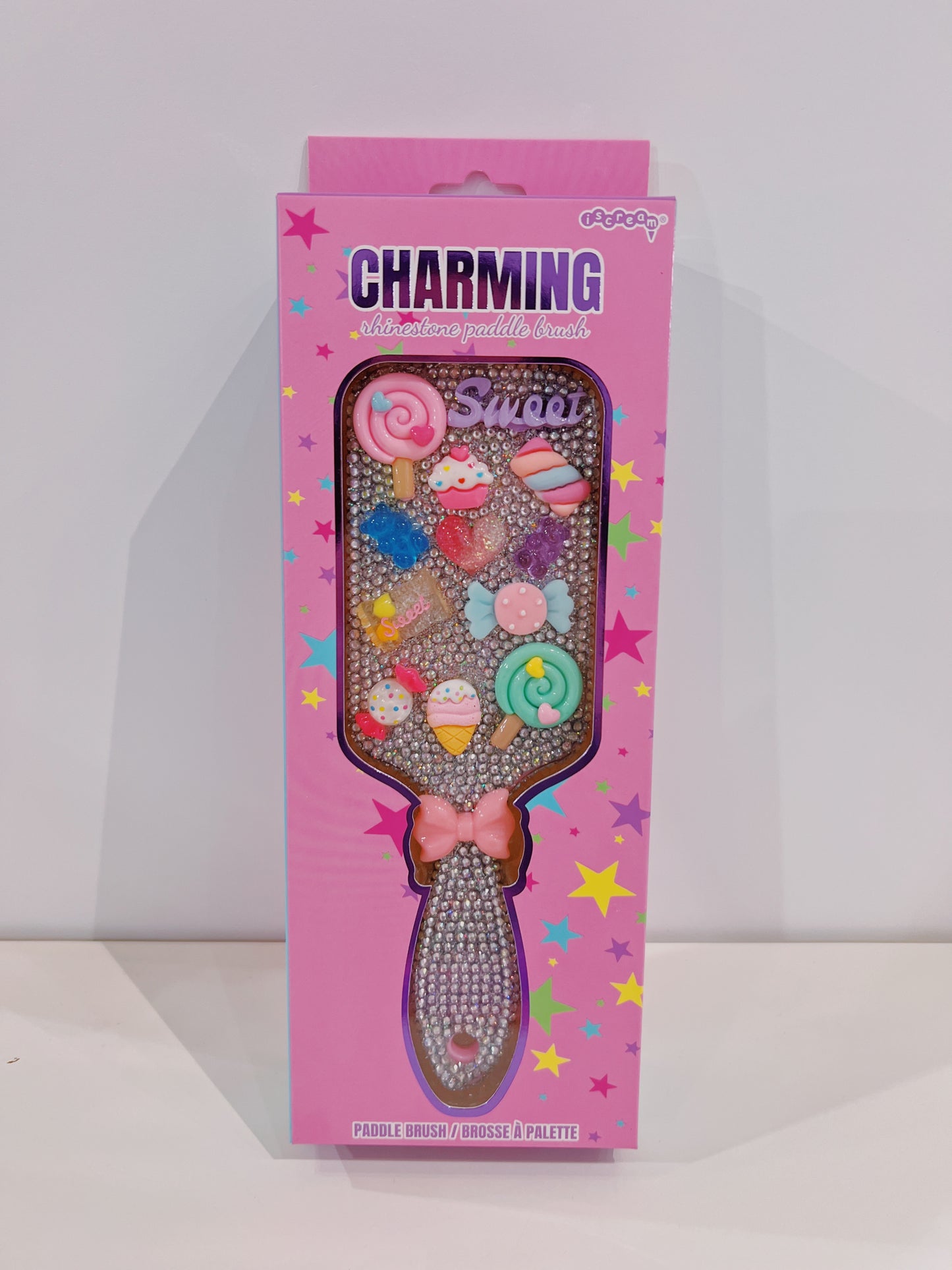 Charming Rhinestone Paddle Brush