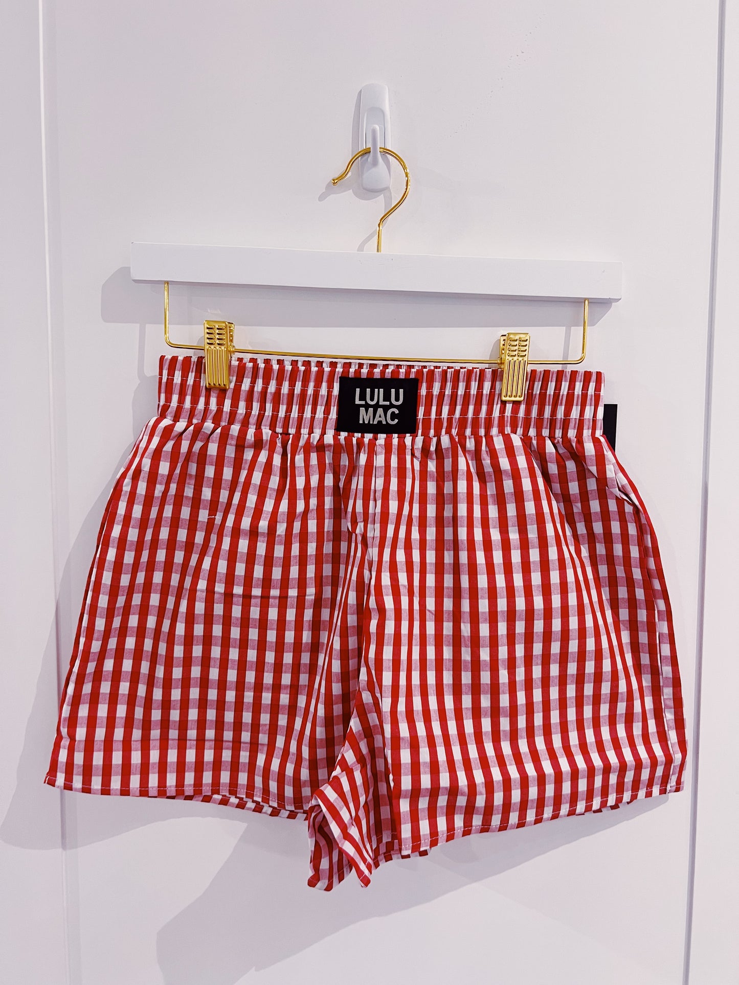 LuLu Mac Red Gingham Boxer Short