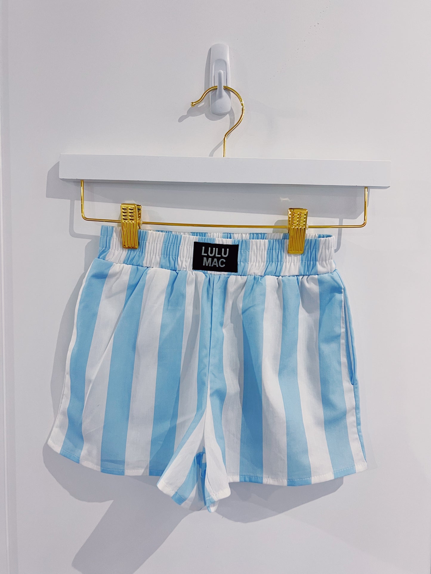 LuLu Mac Light Blue Stripe Shorts