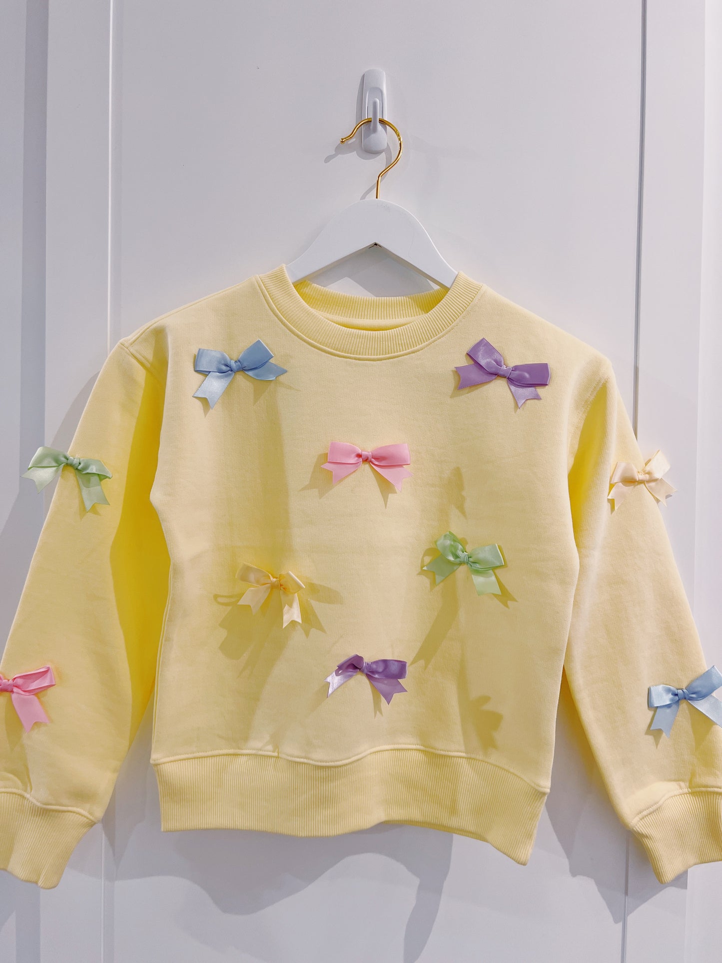PF Yellow Satin Bows Sweatshirt