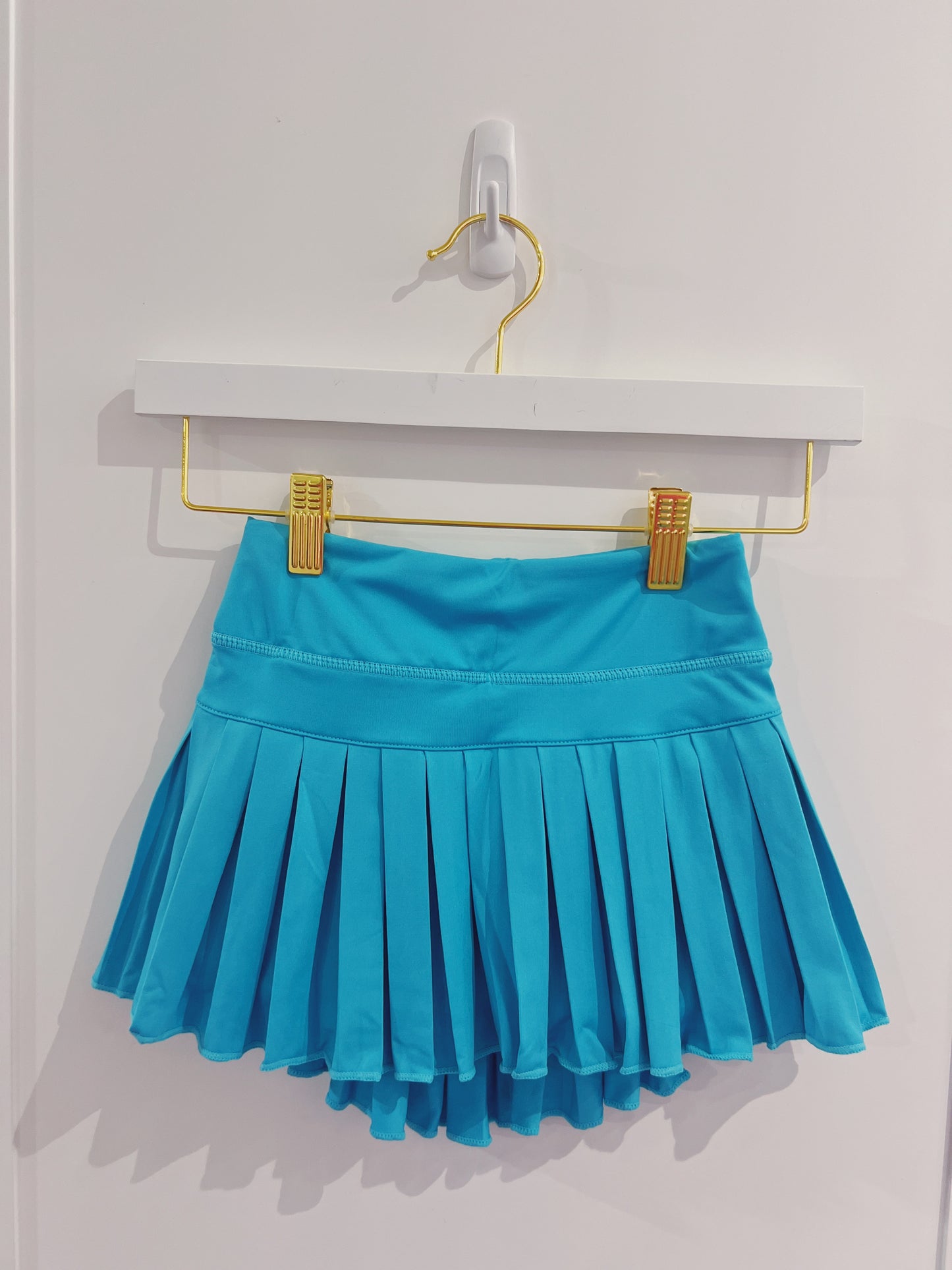 Turquoise Mini Pleated Skort