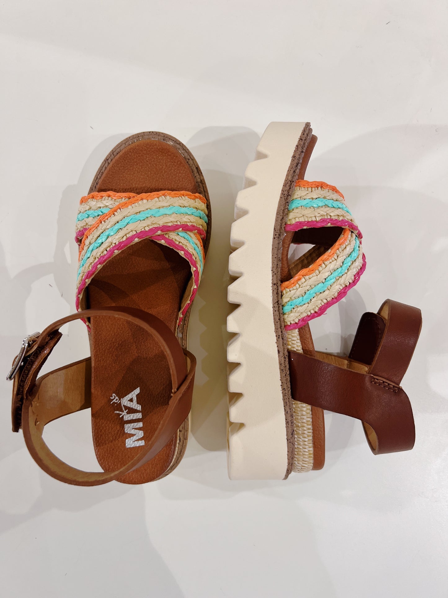 MIA Kids Zhella Multi Colored Wedge Sandal