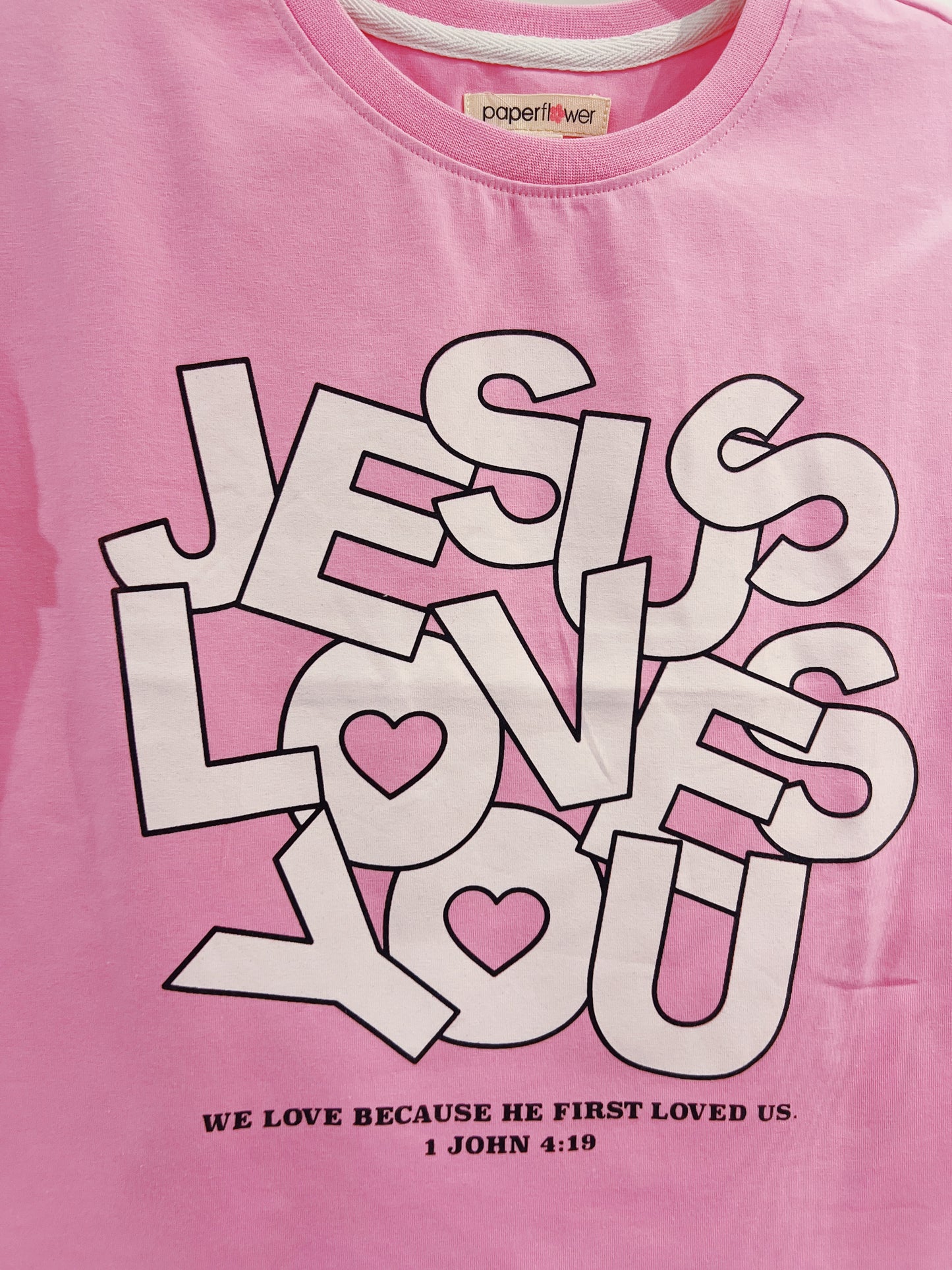 Paper Flower Bon Bon Jesus Loves You Tee